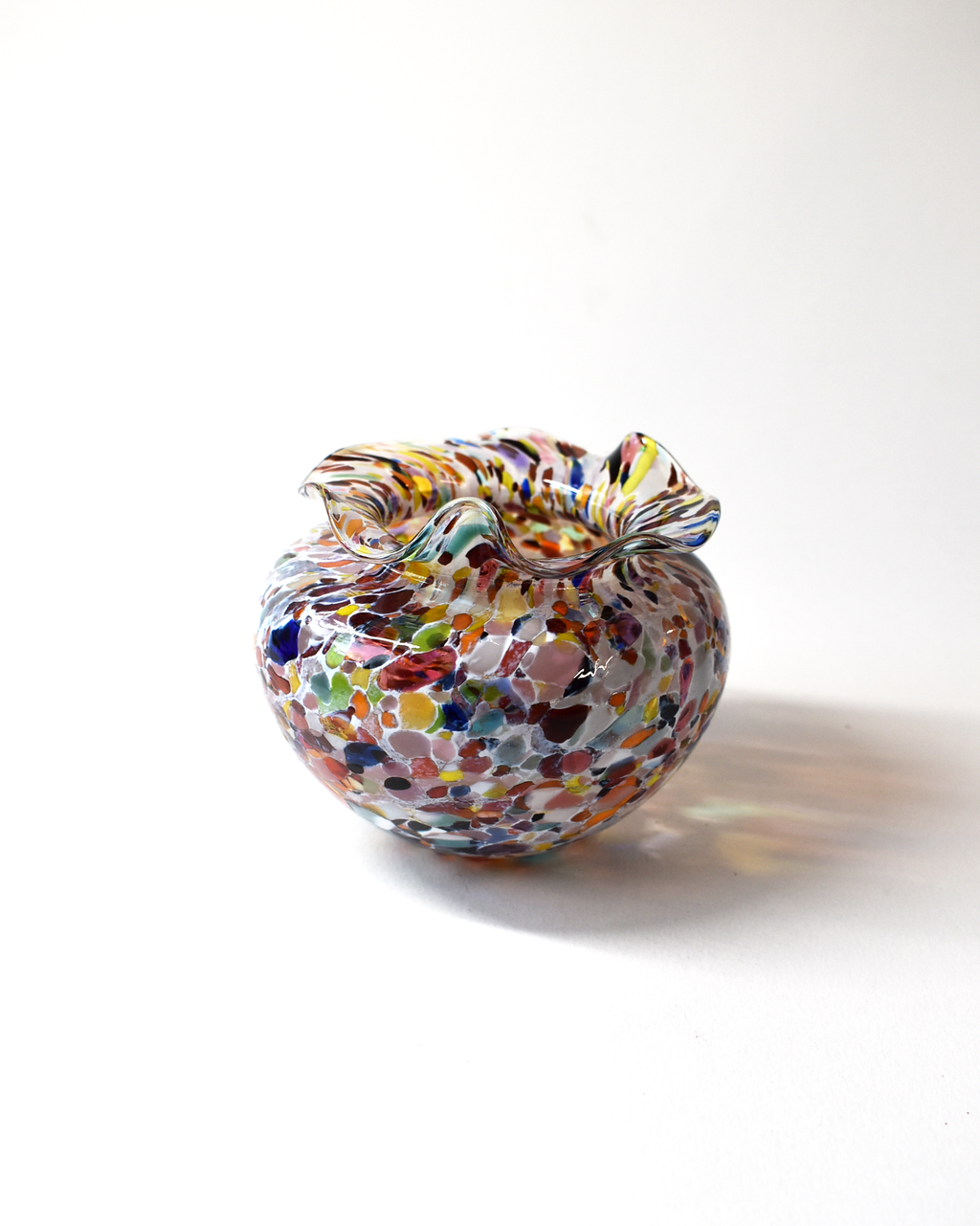 Handblown Multicoloured Blown Glass Posy Vase