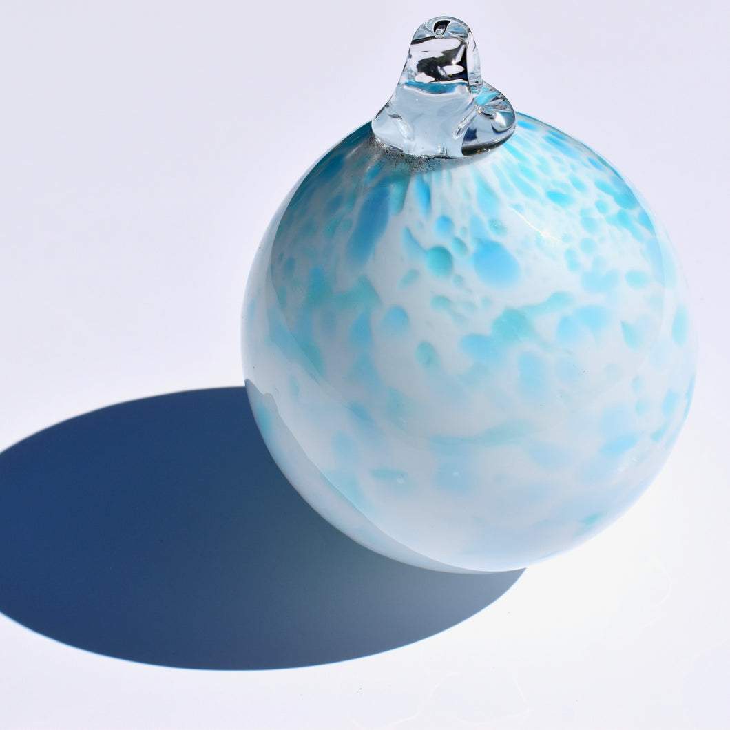 Ice Blue Speckled Bauble