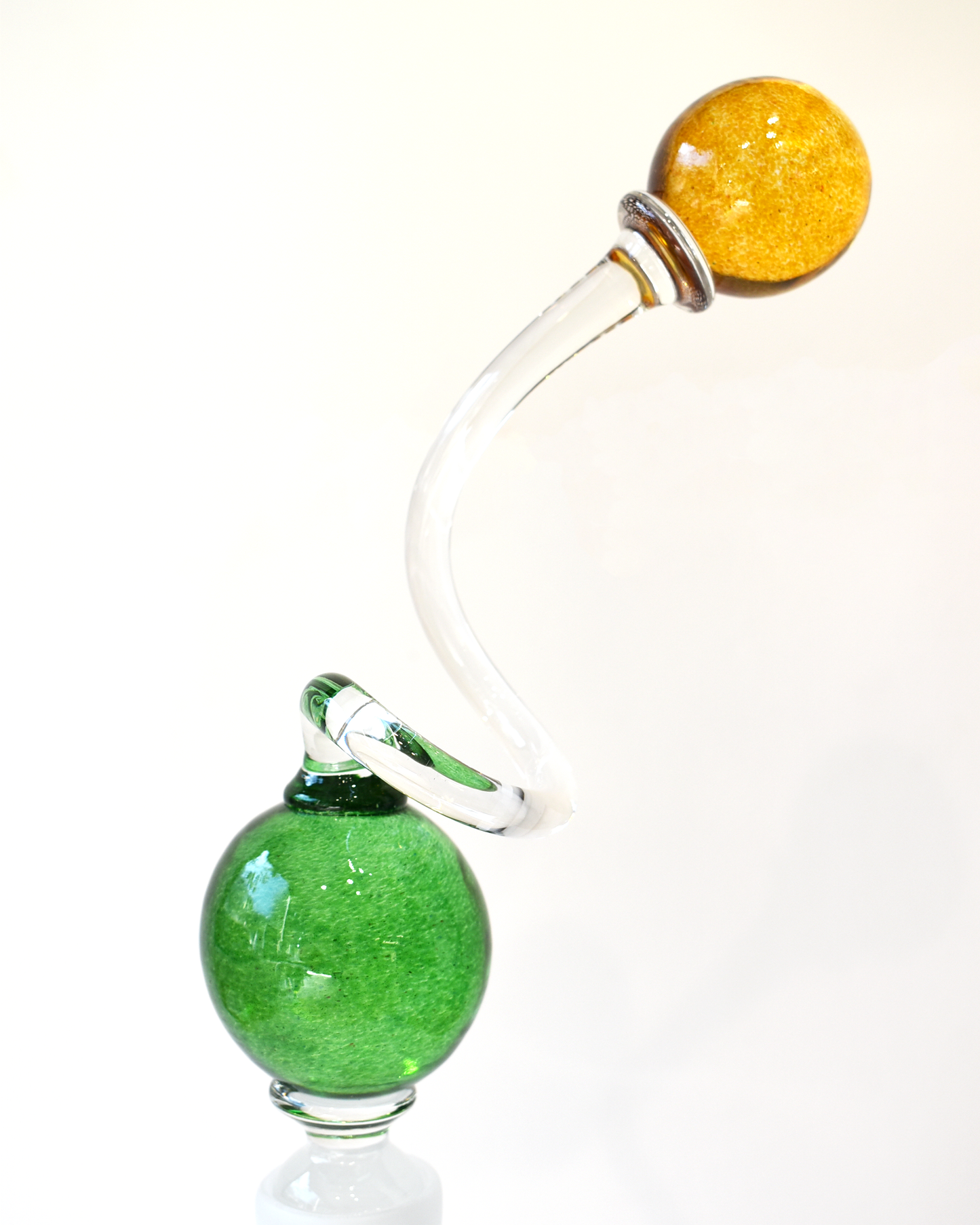 Amber & Green 'Colourball' Blown Glass Decanter