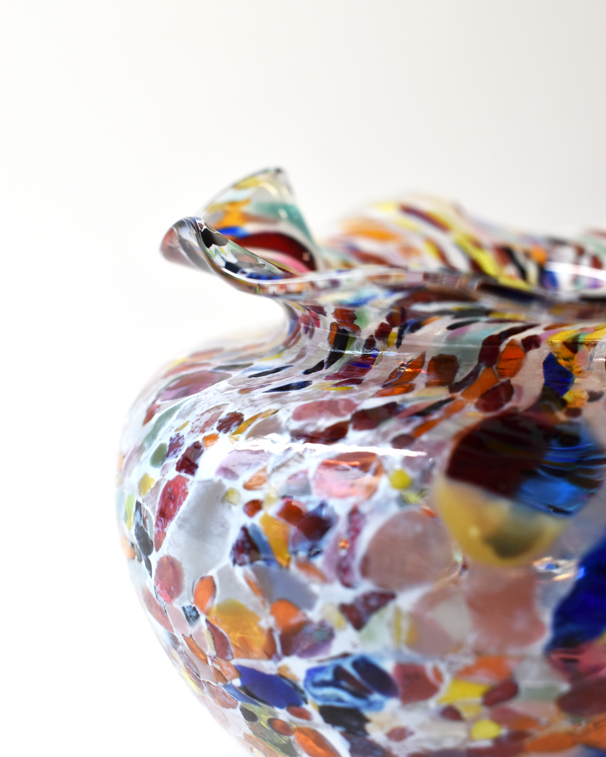 Handblown Multicoloured Blown Glass Posy Vase