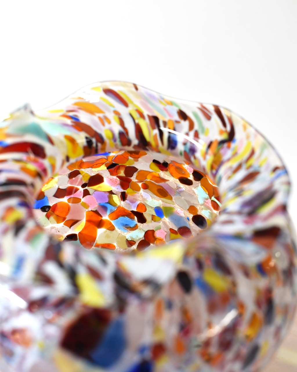 Handblown Multicoloured Blown Glass Posy Vase