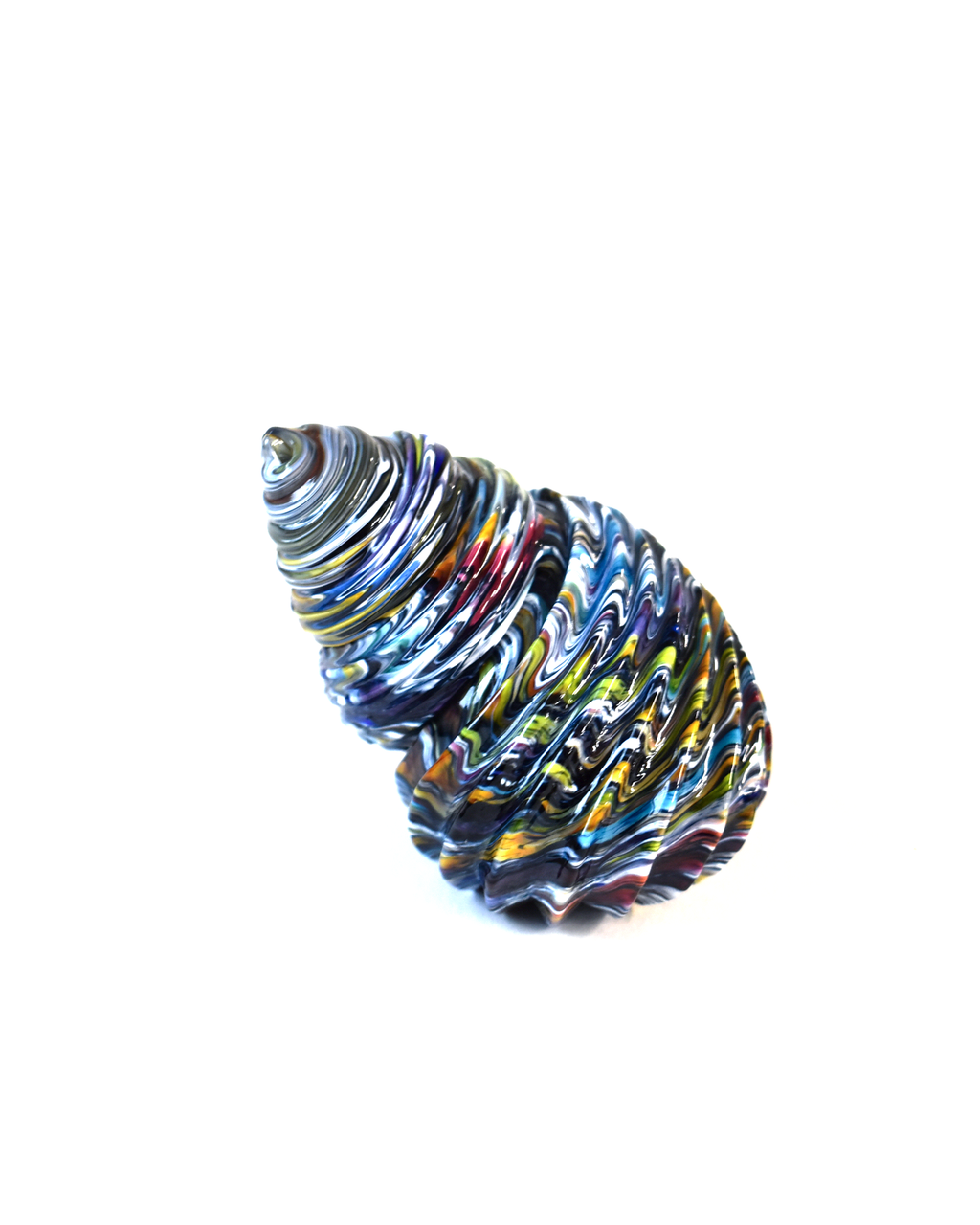 Conical Multicolour Glass Shell (L)