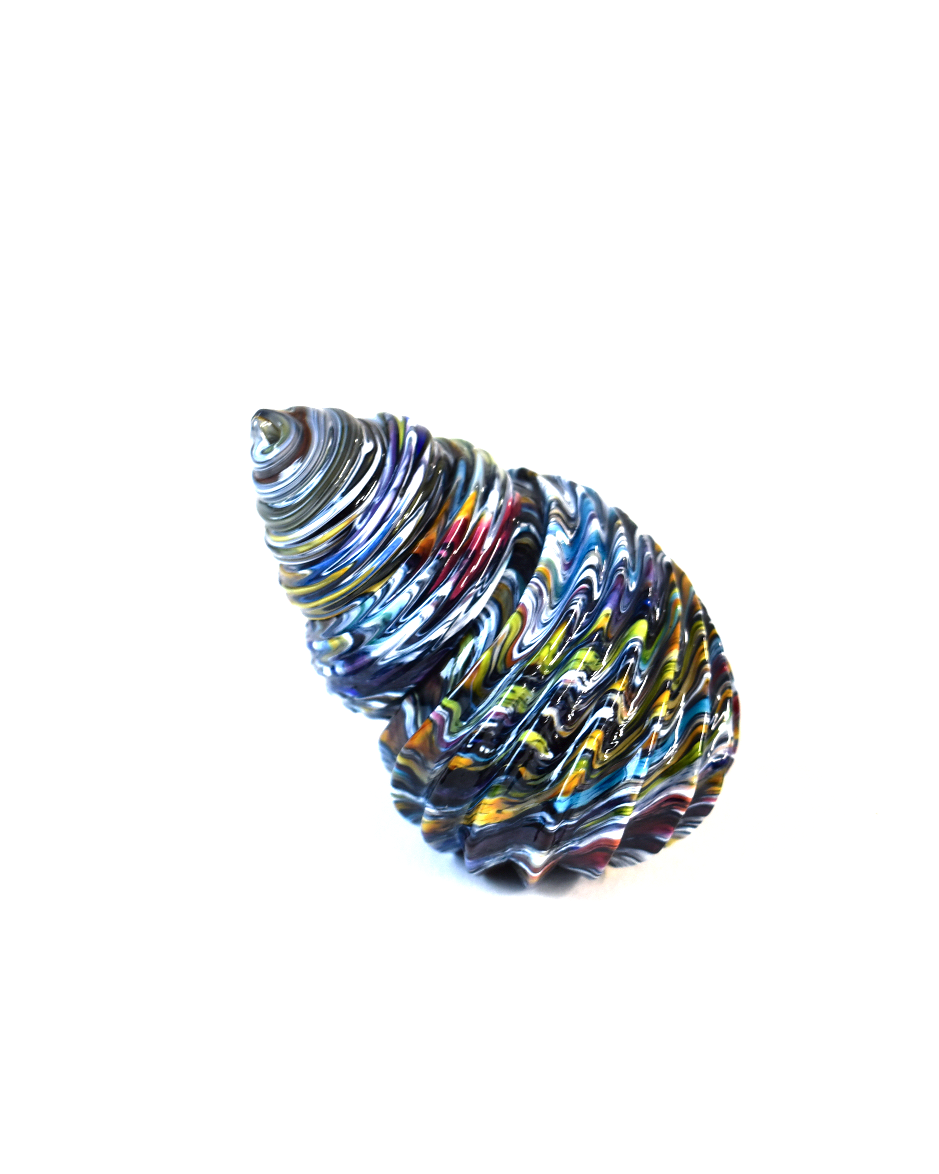 Conical Multicolour Glass Shell (L)