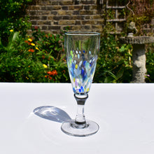 Load image into Gallery viewer, Blue Confetti Champagne Glass
