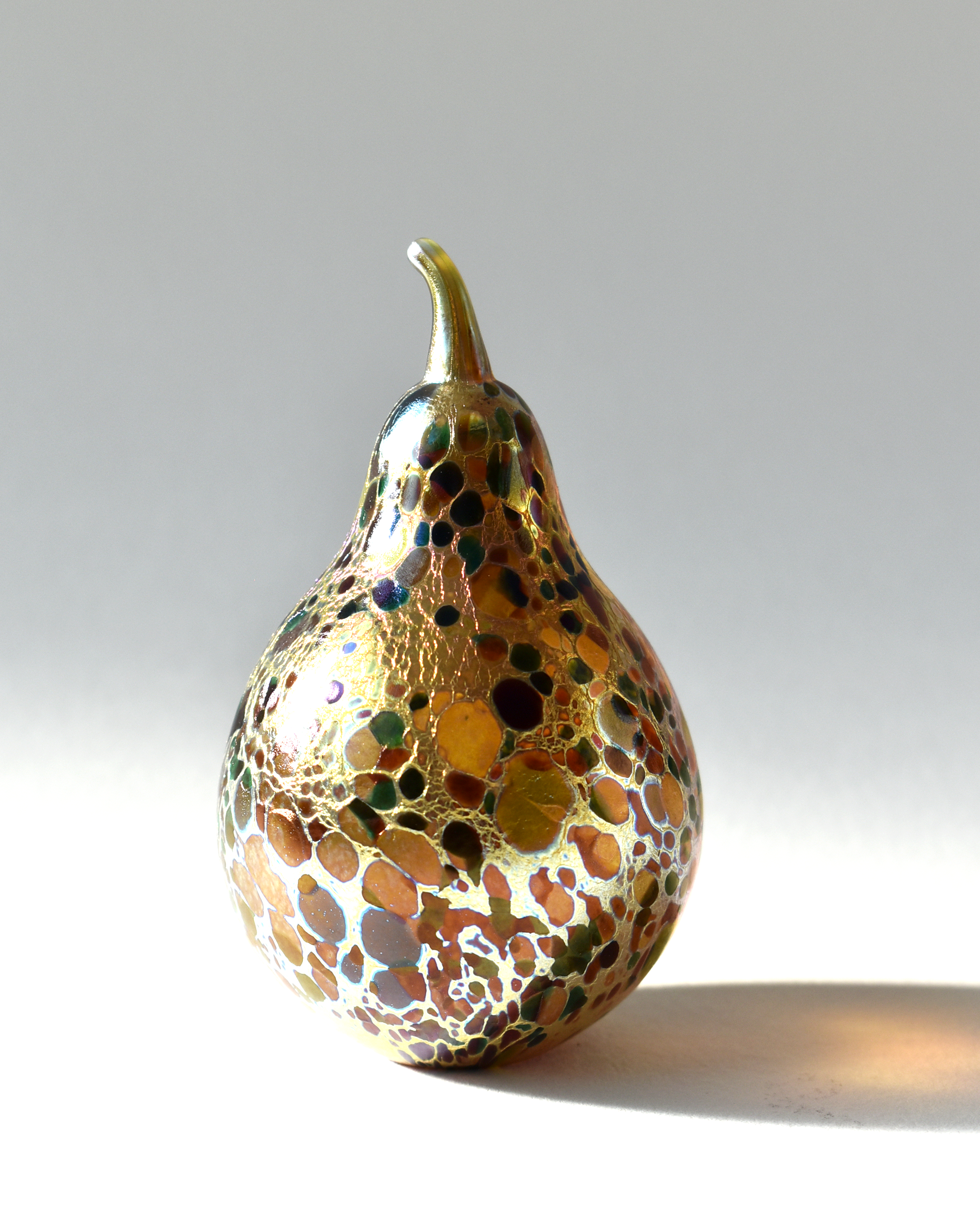'Goldberry' Golden Blown Glass Pear