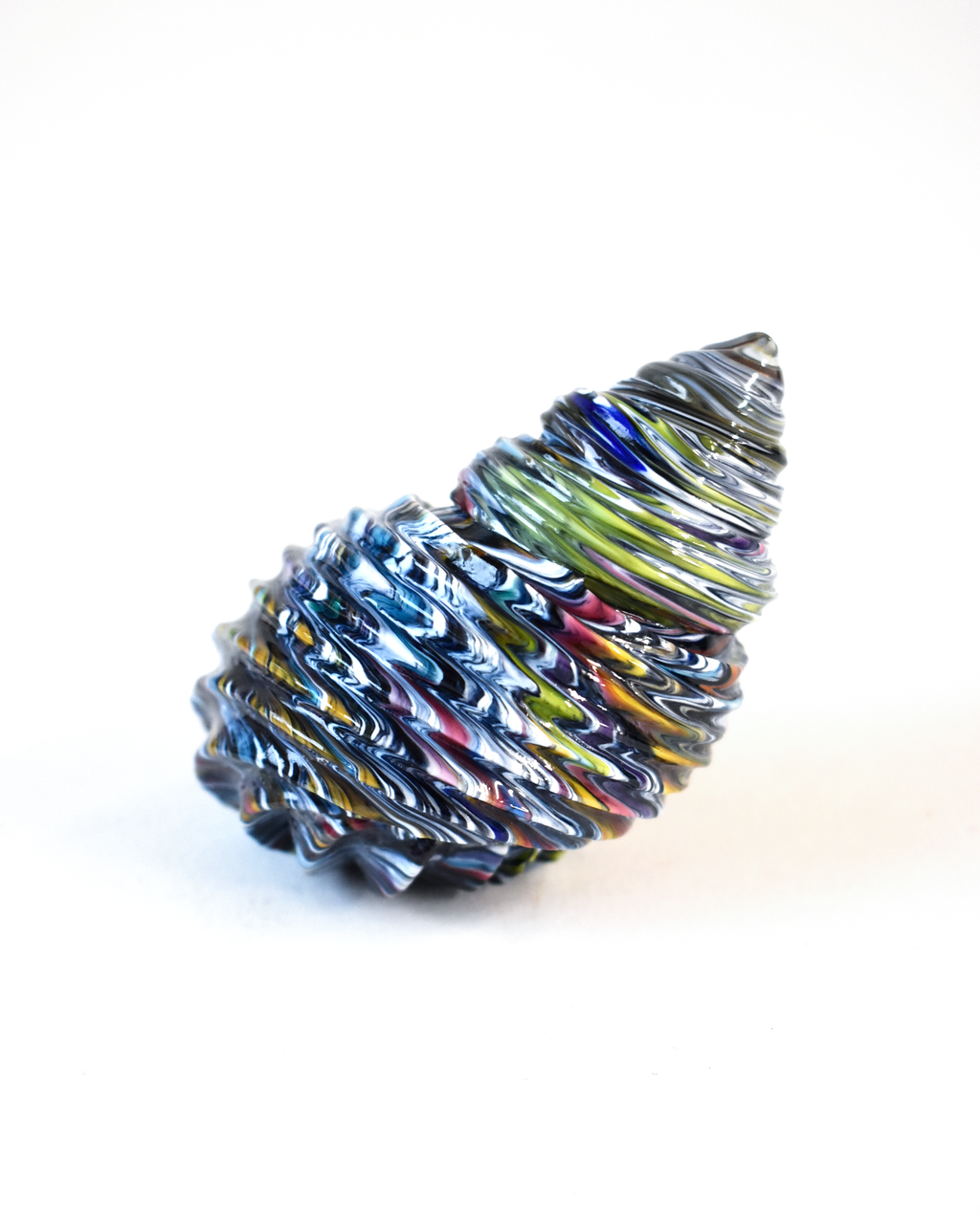 Conical Multicolour Glass Shell (L)