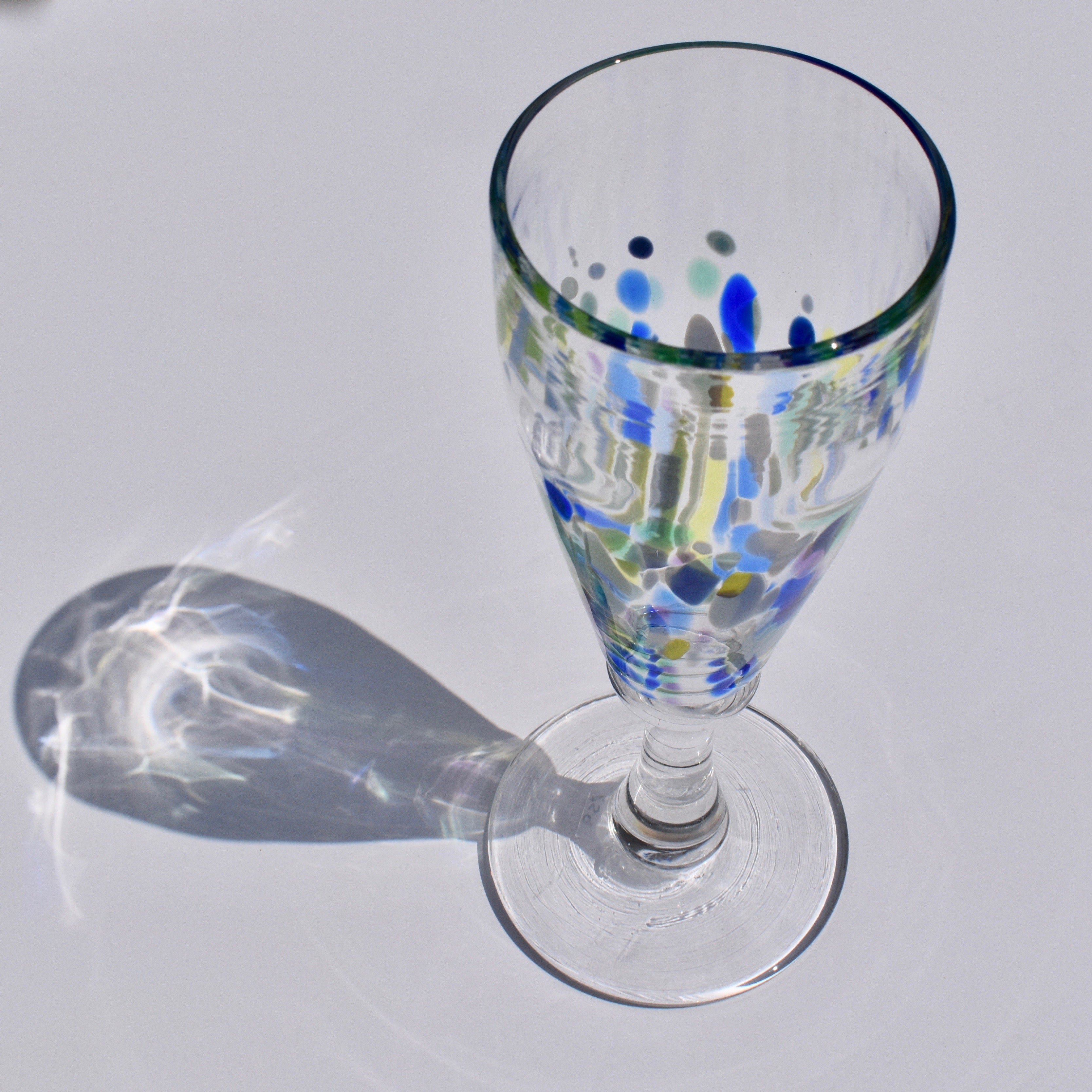 Blue Confetti Champagne Glass - Corley Studio Shop