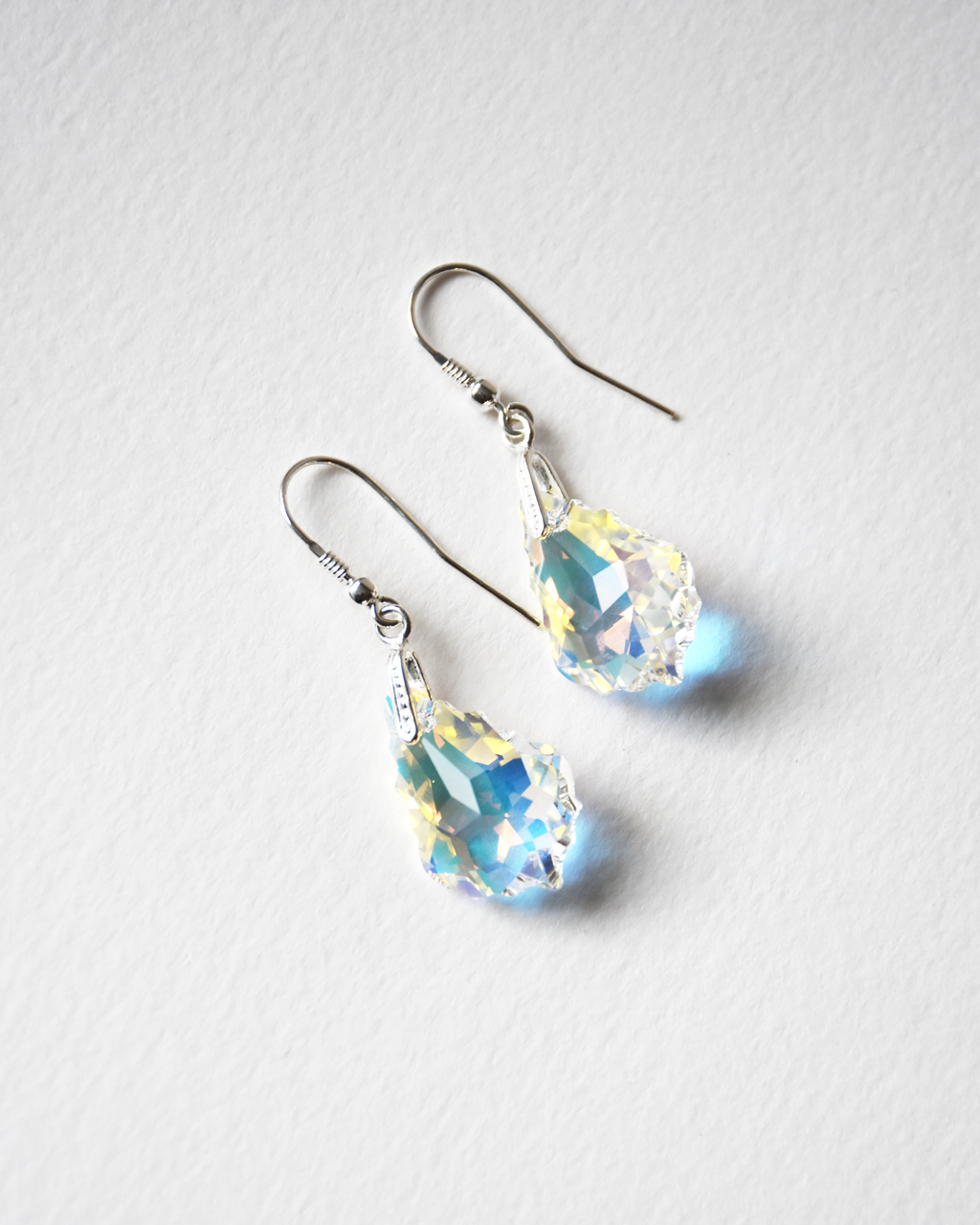 Iridescent Baroque Crystal Earrings