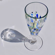 Load image into Gallery viewer, Blue Confetti Champagne Glass
