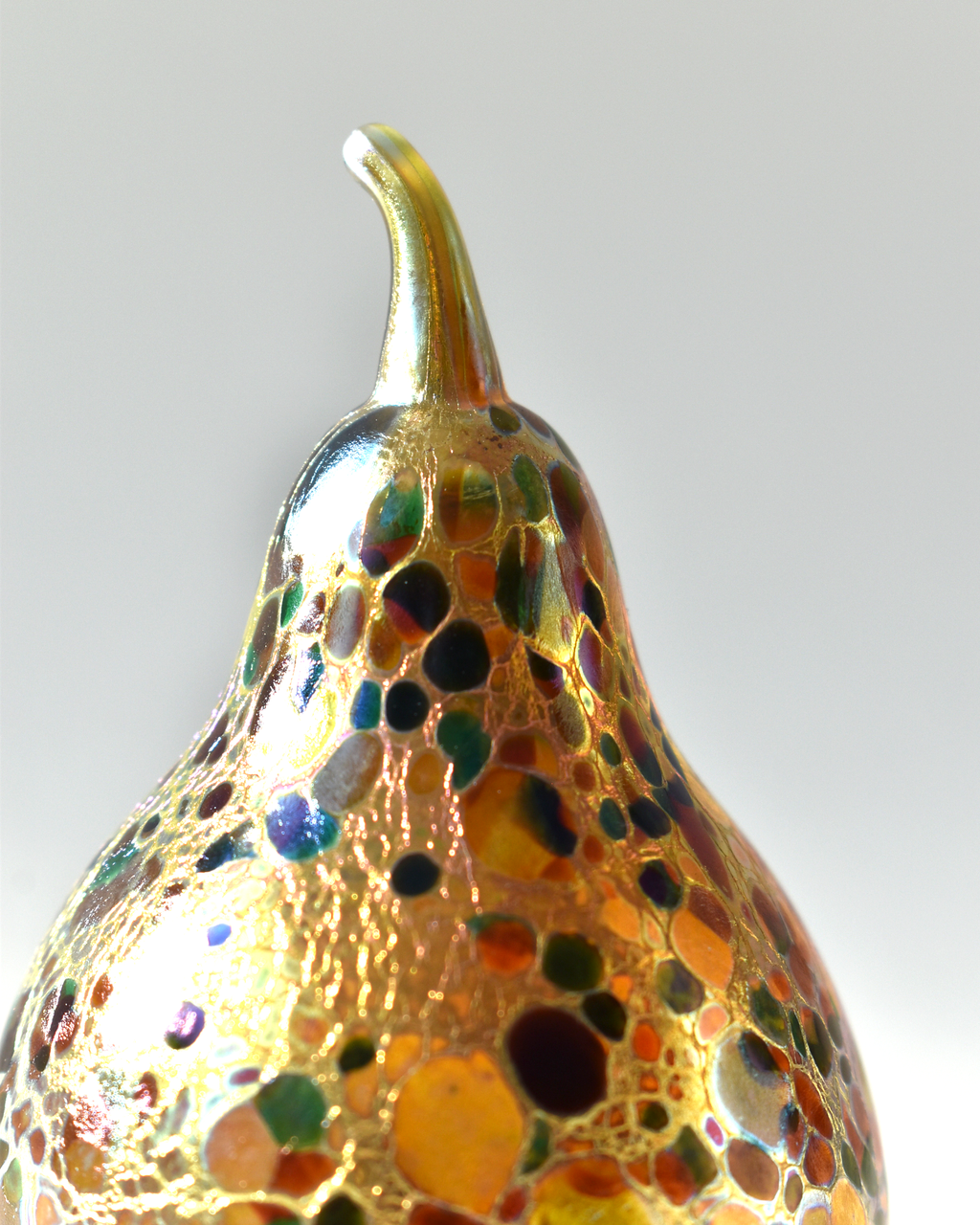 'Goldberry' Golden Blown Glass Pear