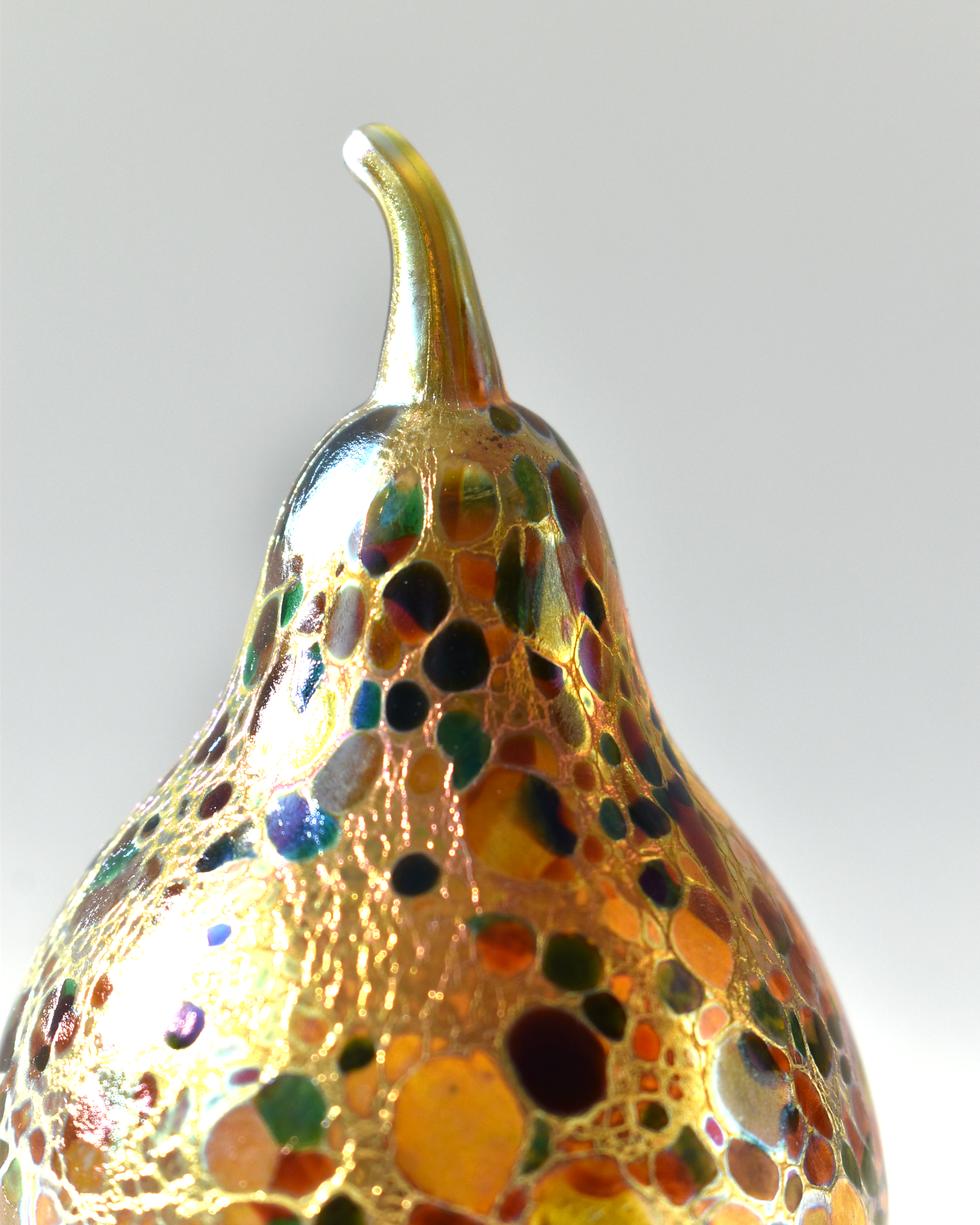 'Goldberry' Golden Blown Glass Pear