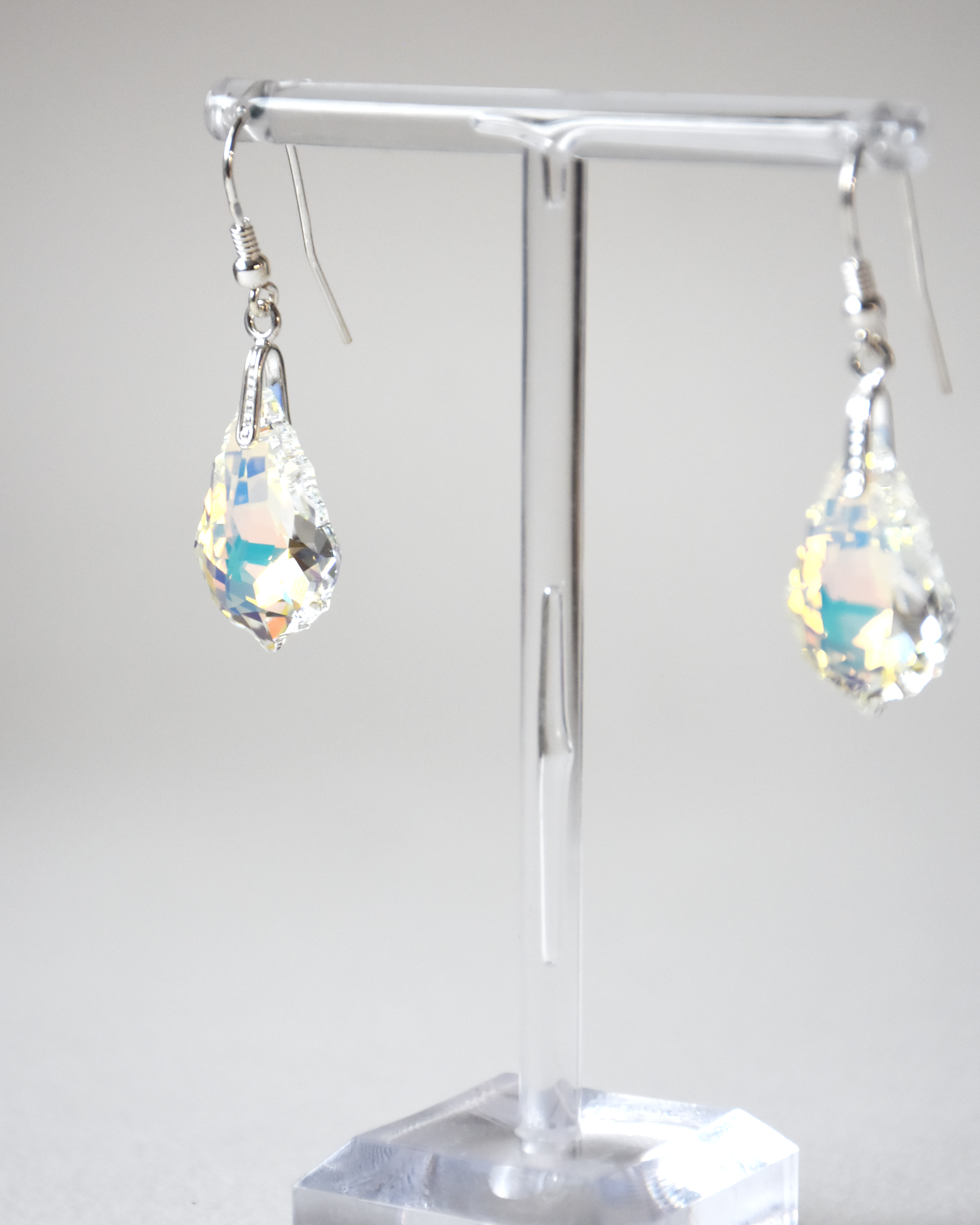 Iridescent Baroque Crystal Earrings