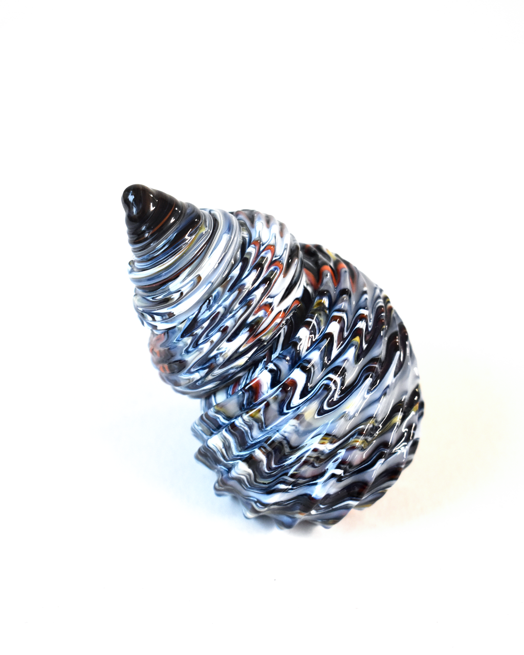 Conical Grey / Multicolour Glass Shell (L)