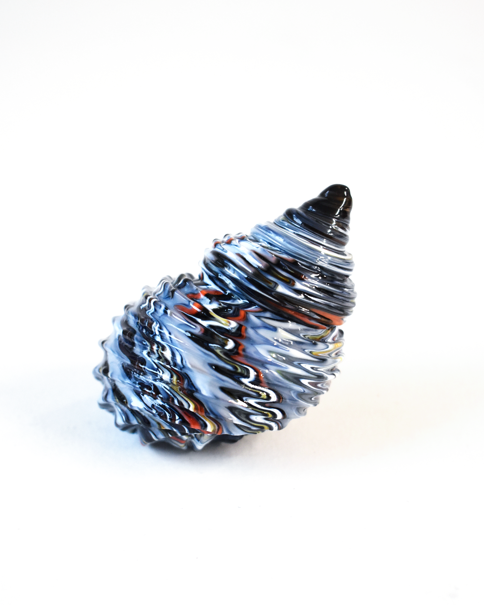 Conical Grey / Multicolour Glass Shell (L)