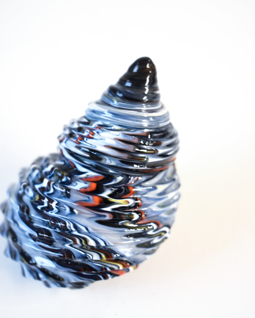 Conical Grey / Multicolour Glass Shell (L)
