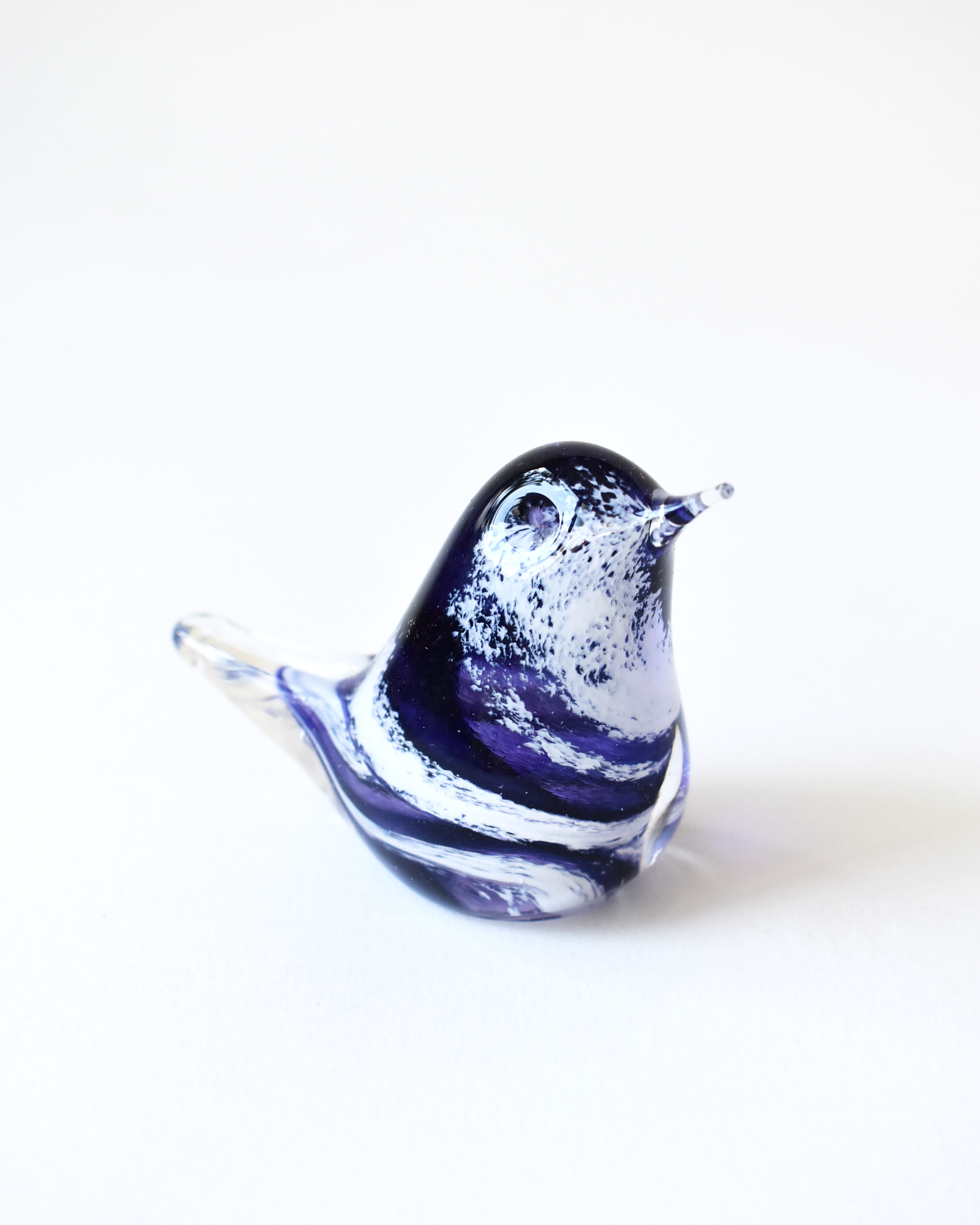 Purple Swirl Glass Bird