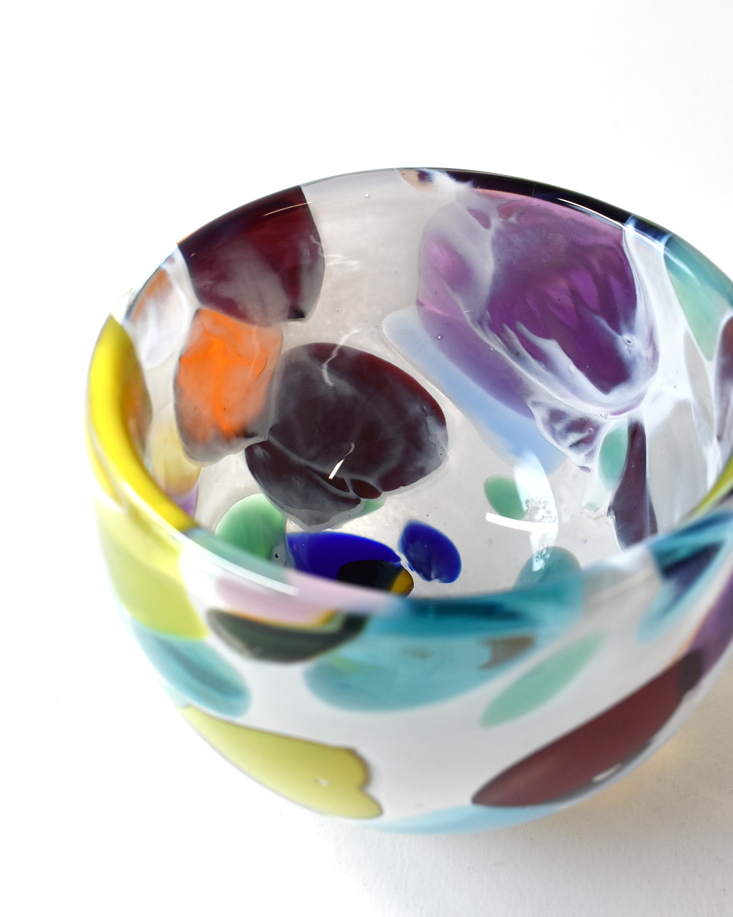 "Bold & Beautiful" Blown Glass Nut Bowl (S)