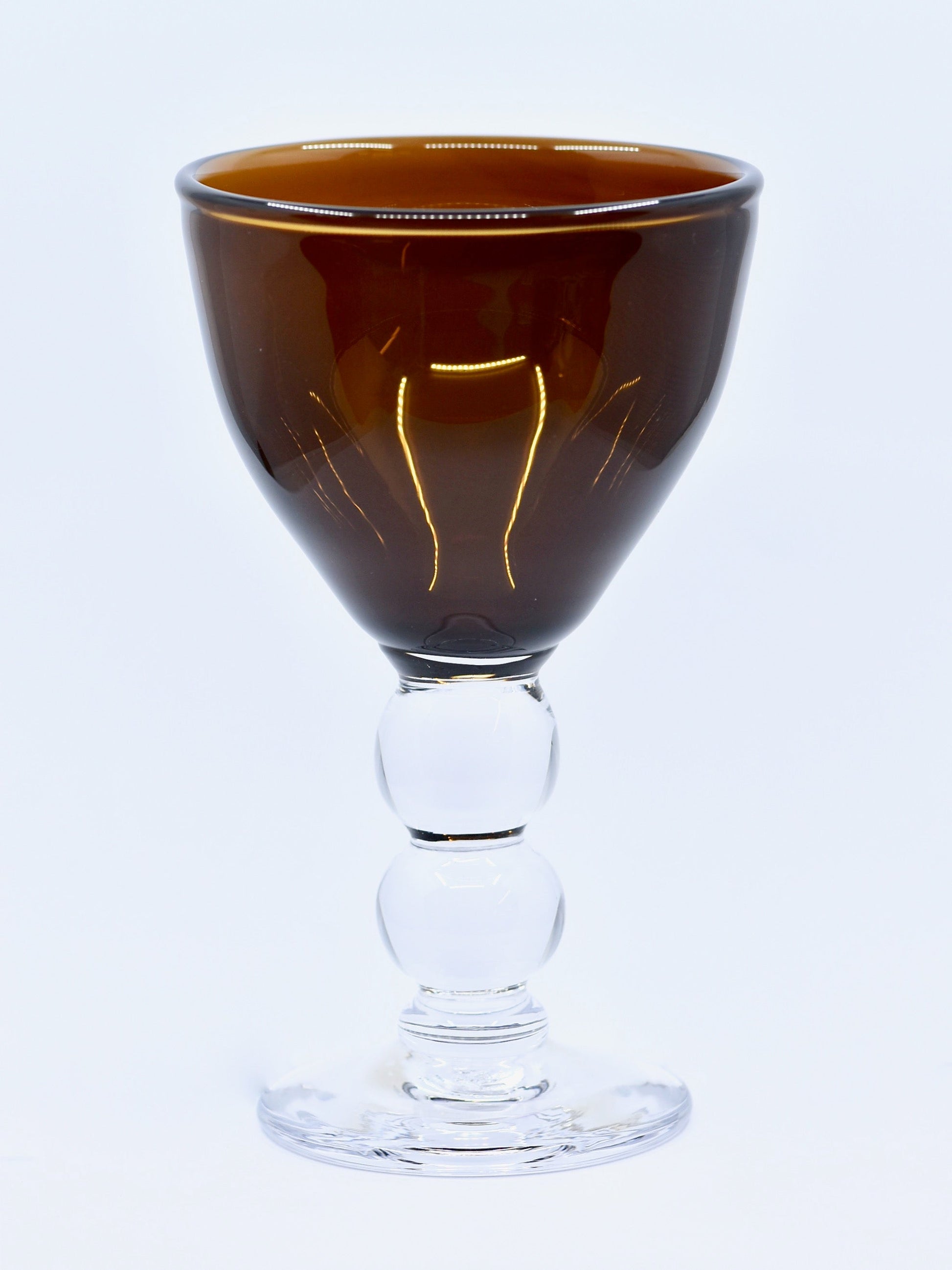 Rich Amber Glass Goblet - Corley Studio Shop