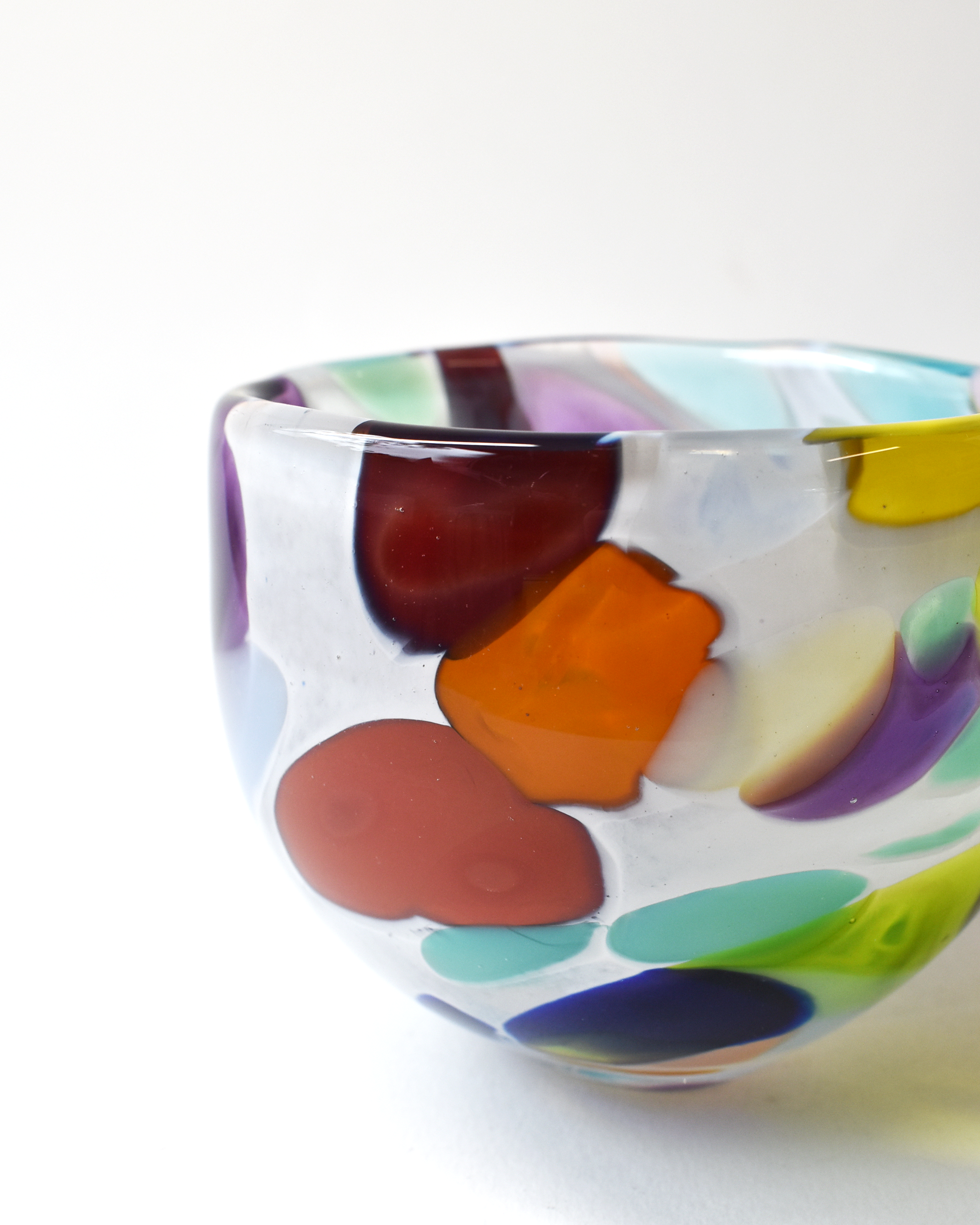 "Bold & Beautiful" Blown Glass Nut Bowl (S)