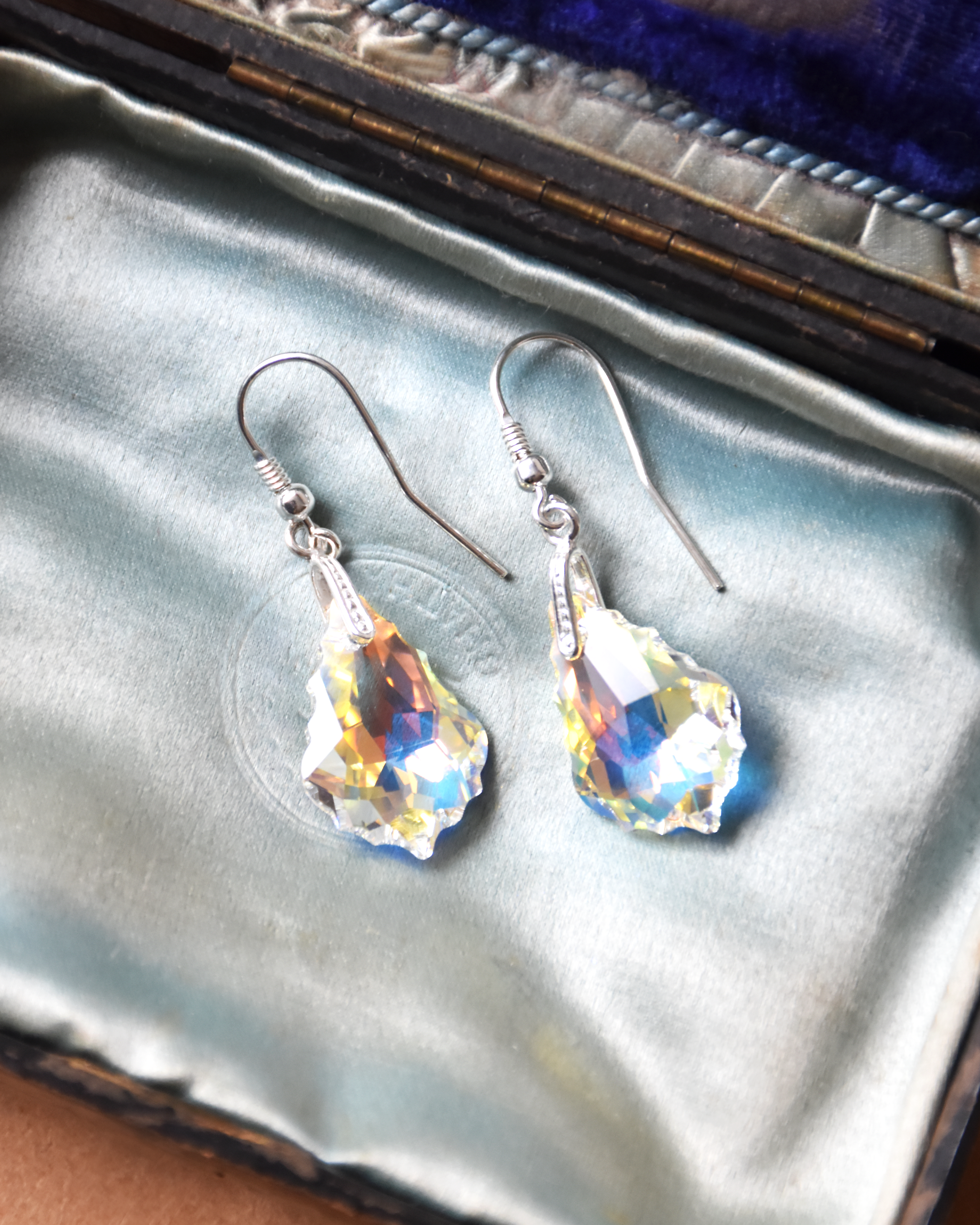 Iridescent Baroque Crystal Earrings
