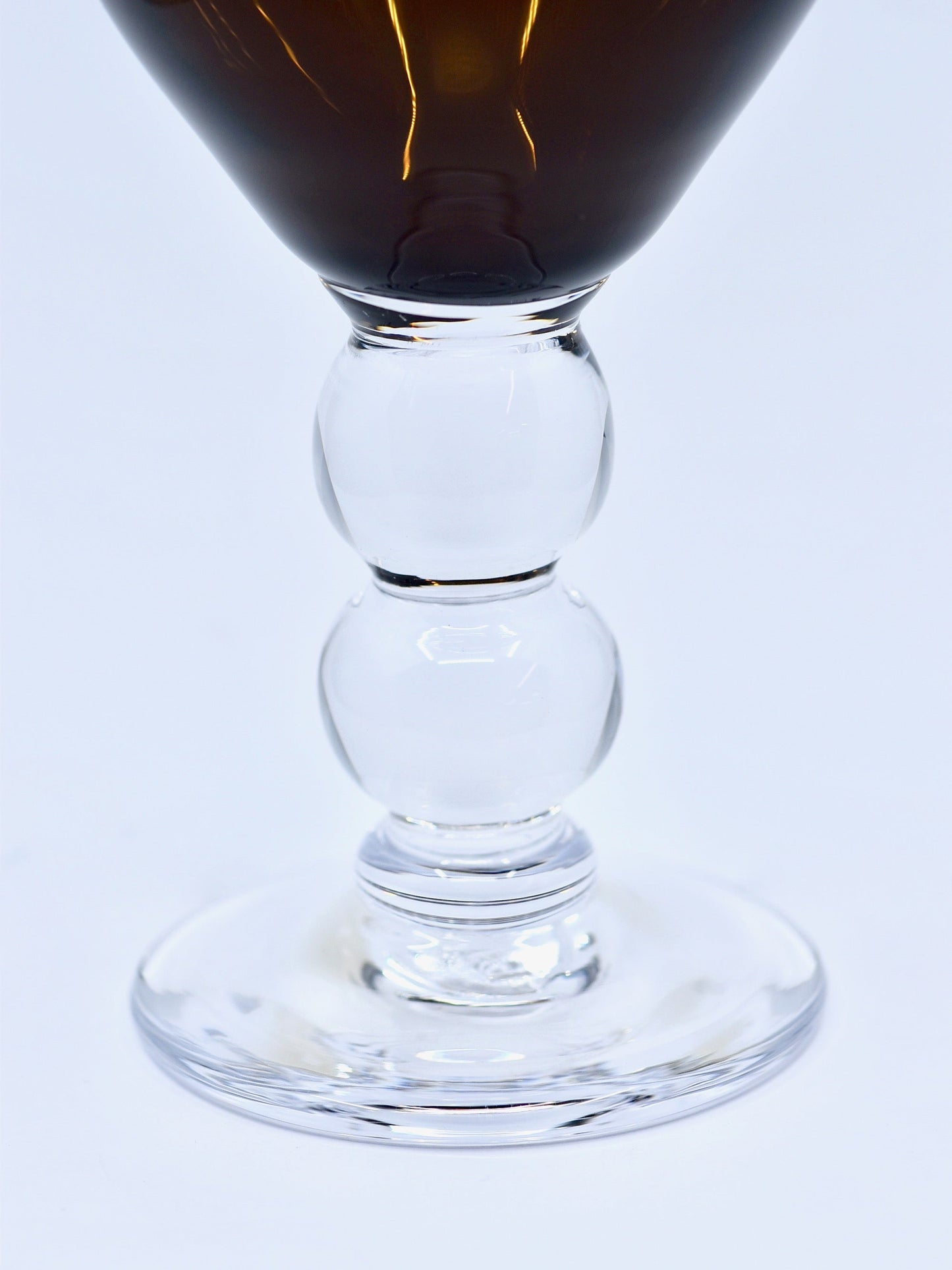 Rich Amber Glass Goblet - Corley Studio Shop