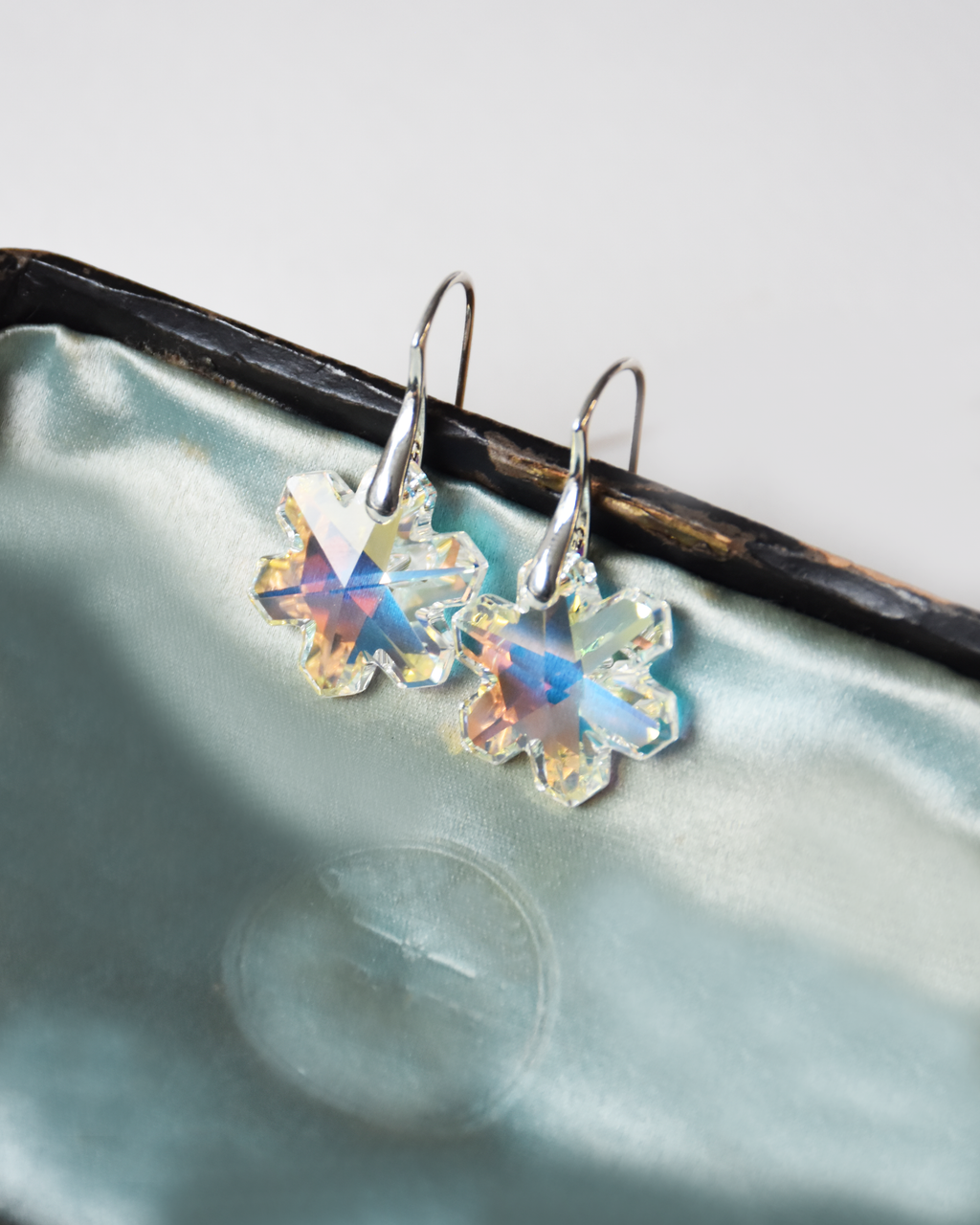 Ethereal Snowflake Crystal Earrings