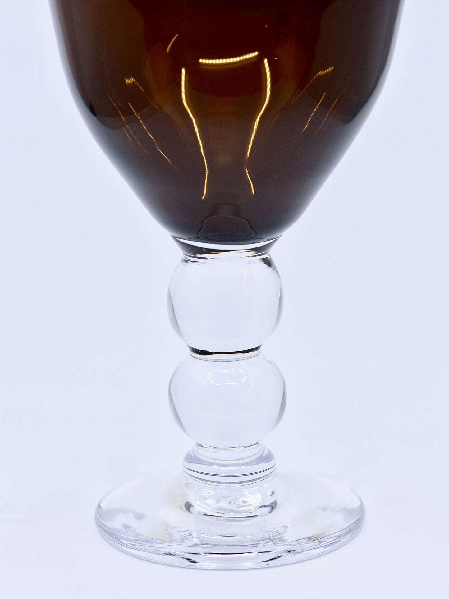 Rich Amber Glass Goblet - Corley Studio Shop