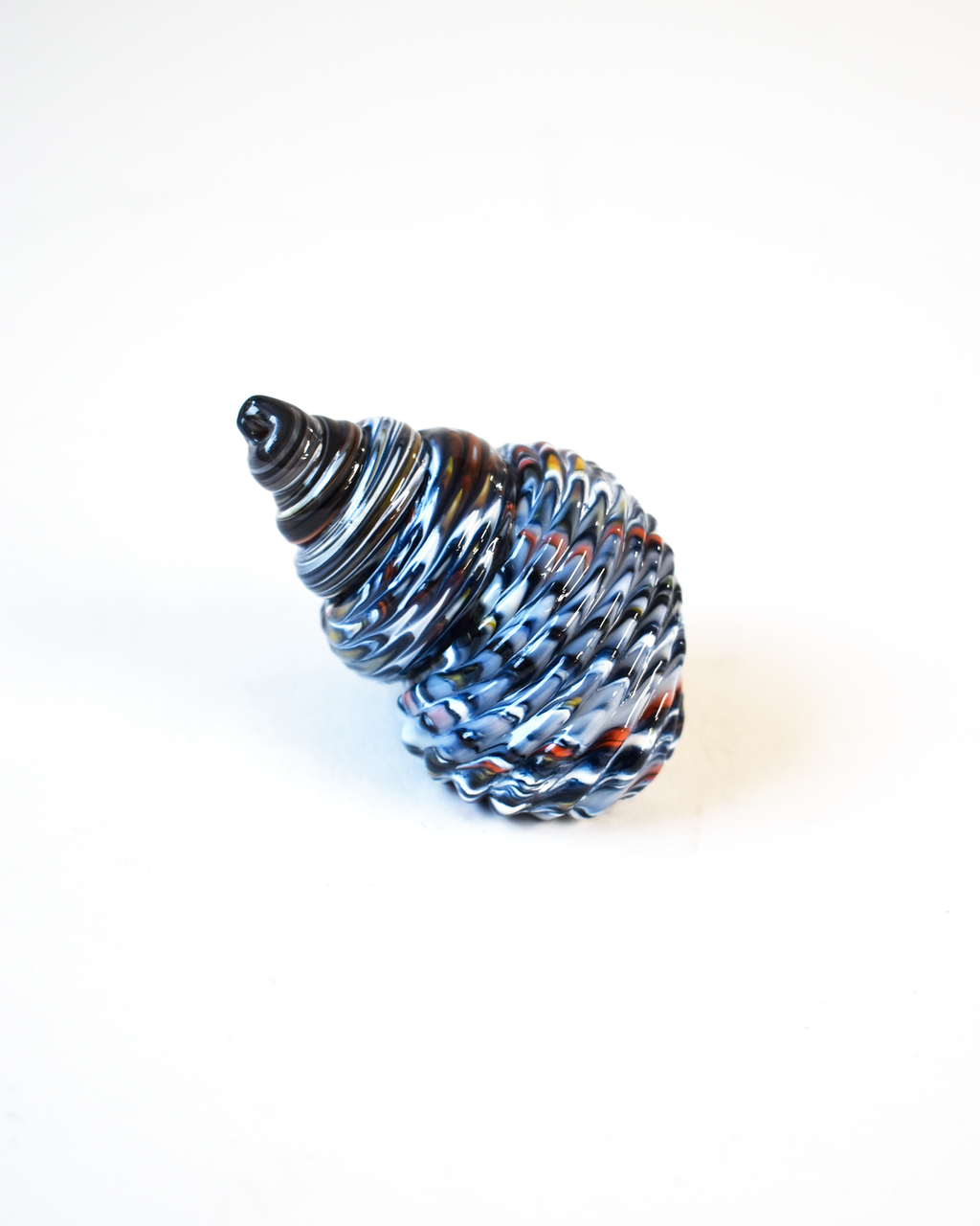 Conical Grey / Multicolour Glass Shell (S)