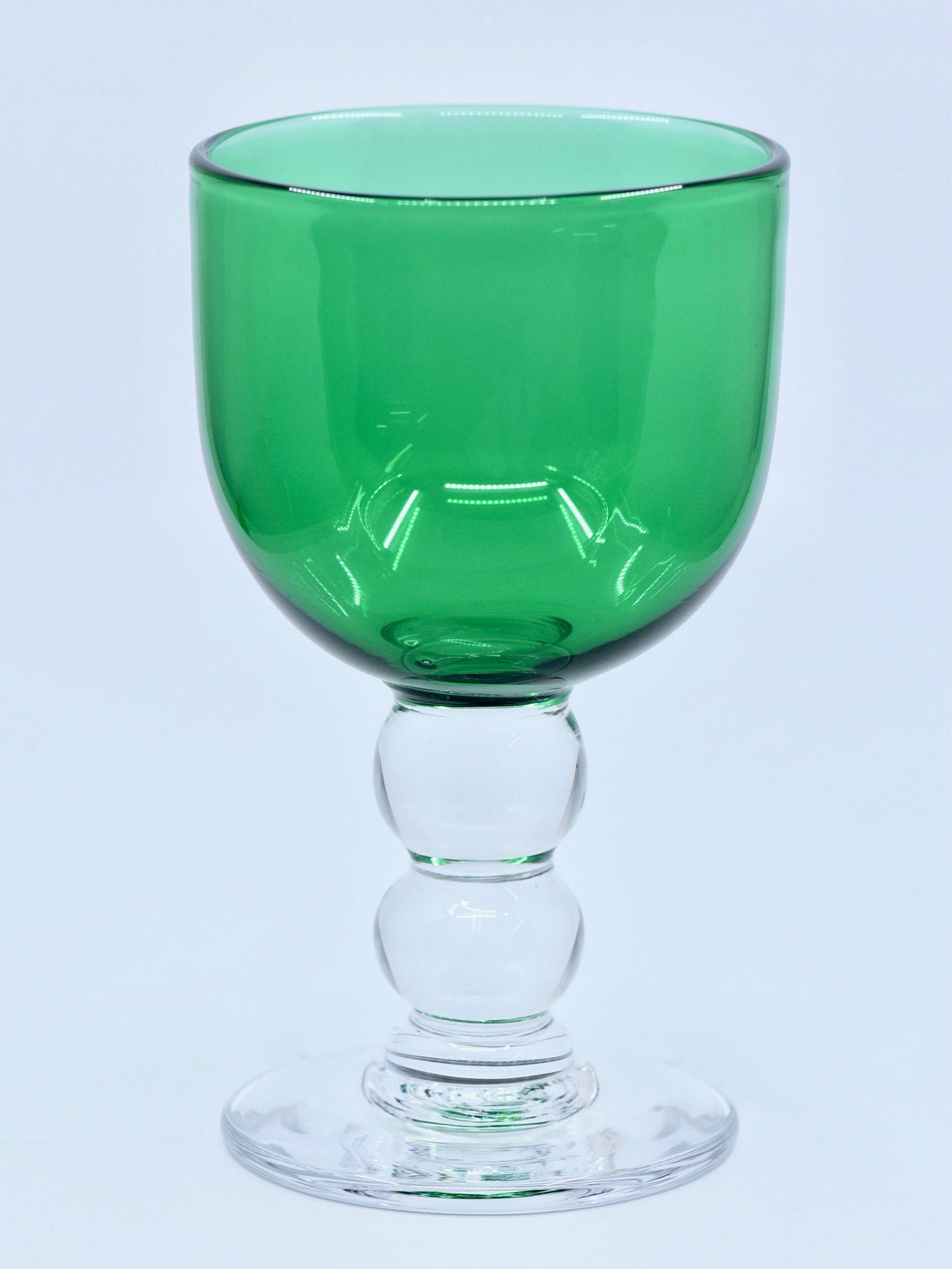 Green Glass Goblet - Corley Studio Shop