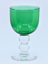 Load image into Gallery viewer, Green Glass Goblet
