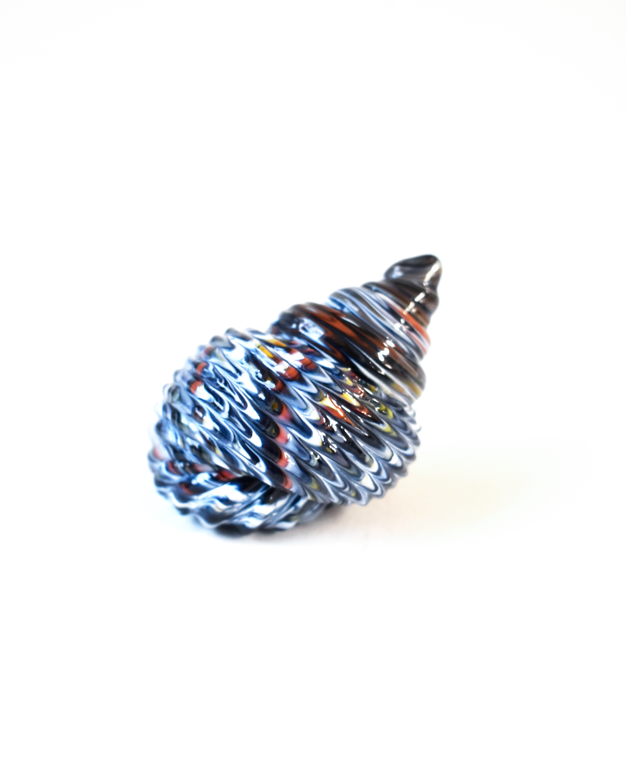 Conical Grey / Multicolour Glass Shell (S)