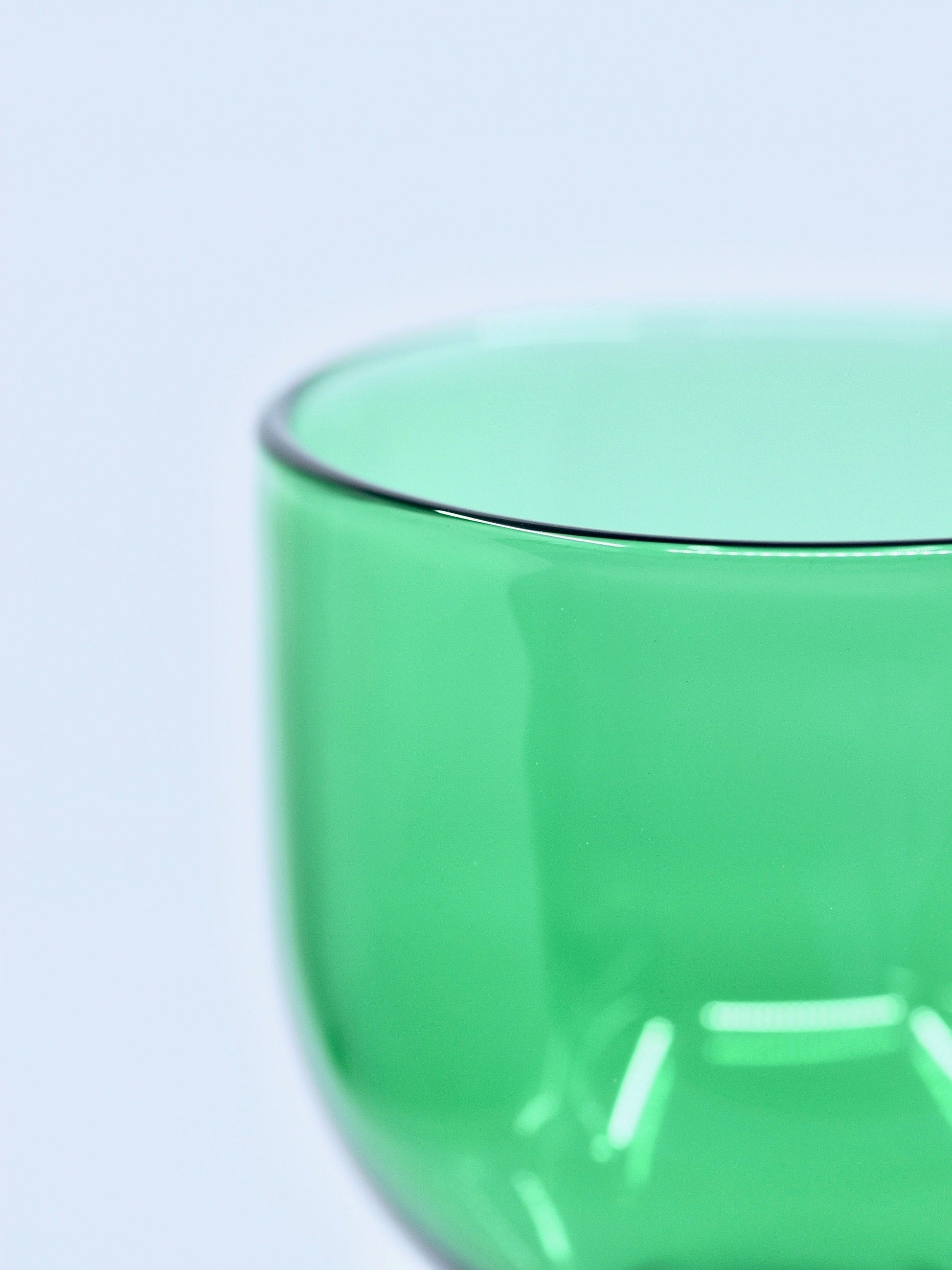 Green Glass Goblet - Corley Studio Shop