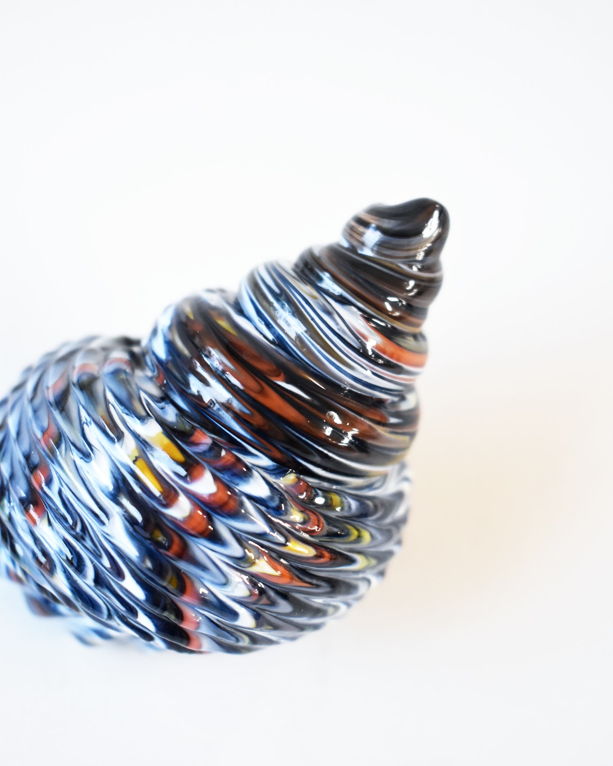 Conical Grey / Multicolour Glass Shell (S)