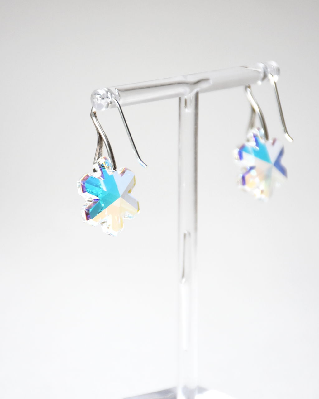 Ethereal Snowflake Crystal Earrings