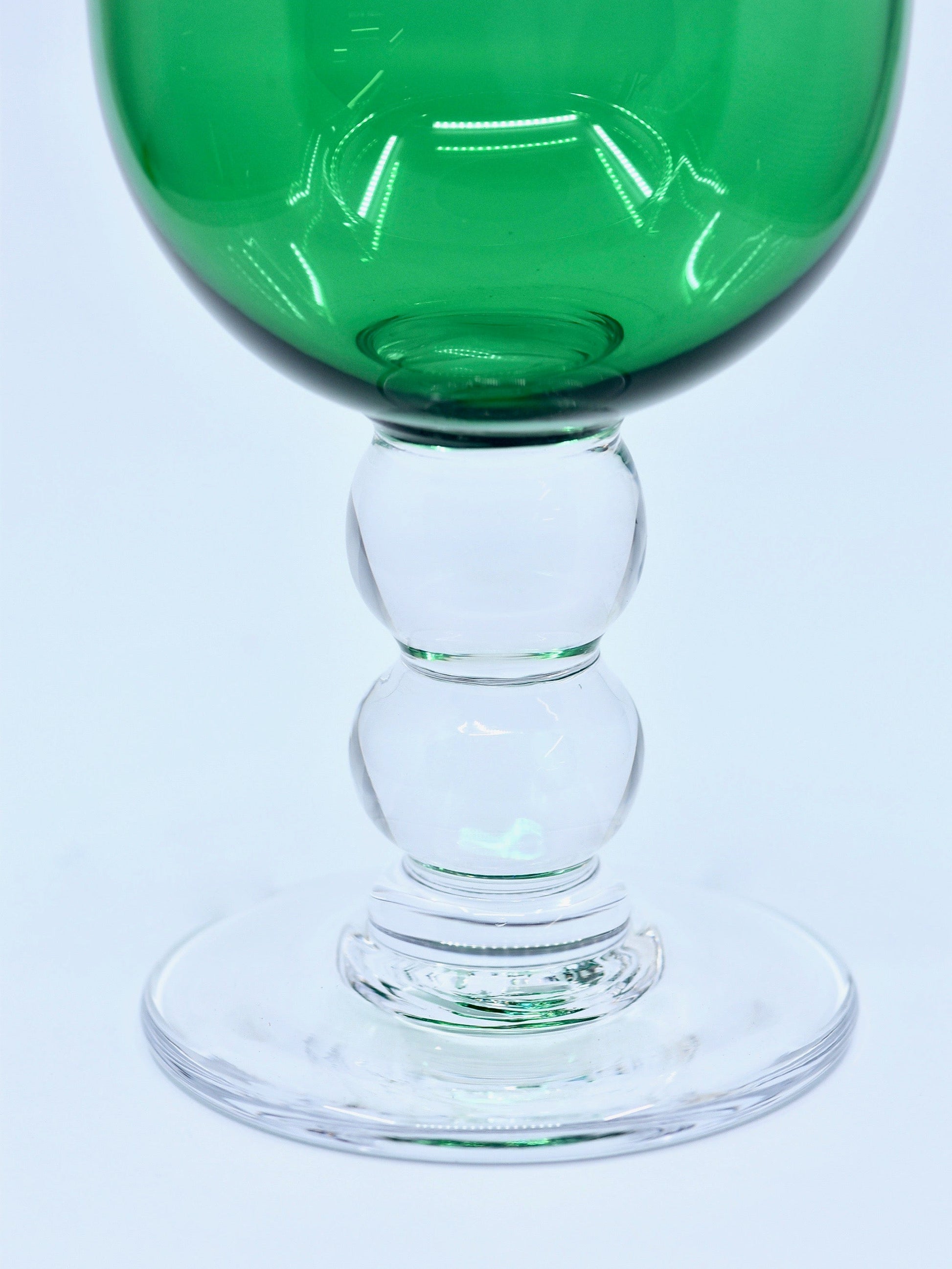 Green Glass Goblet - Corley Studio Shop