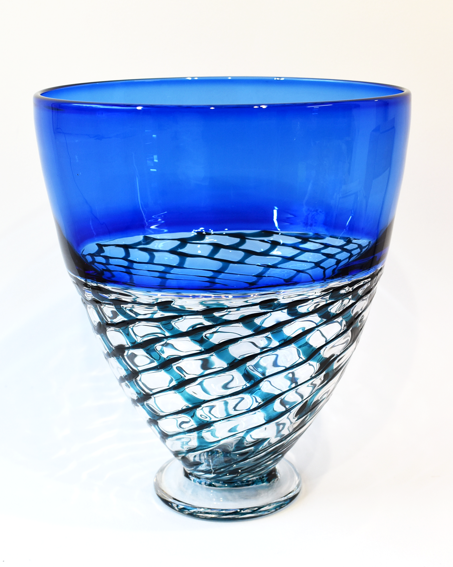 Blue Open Lattice Vase