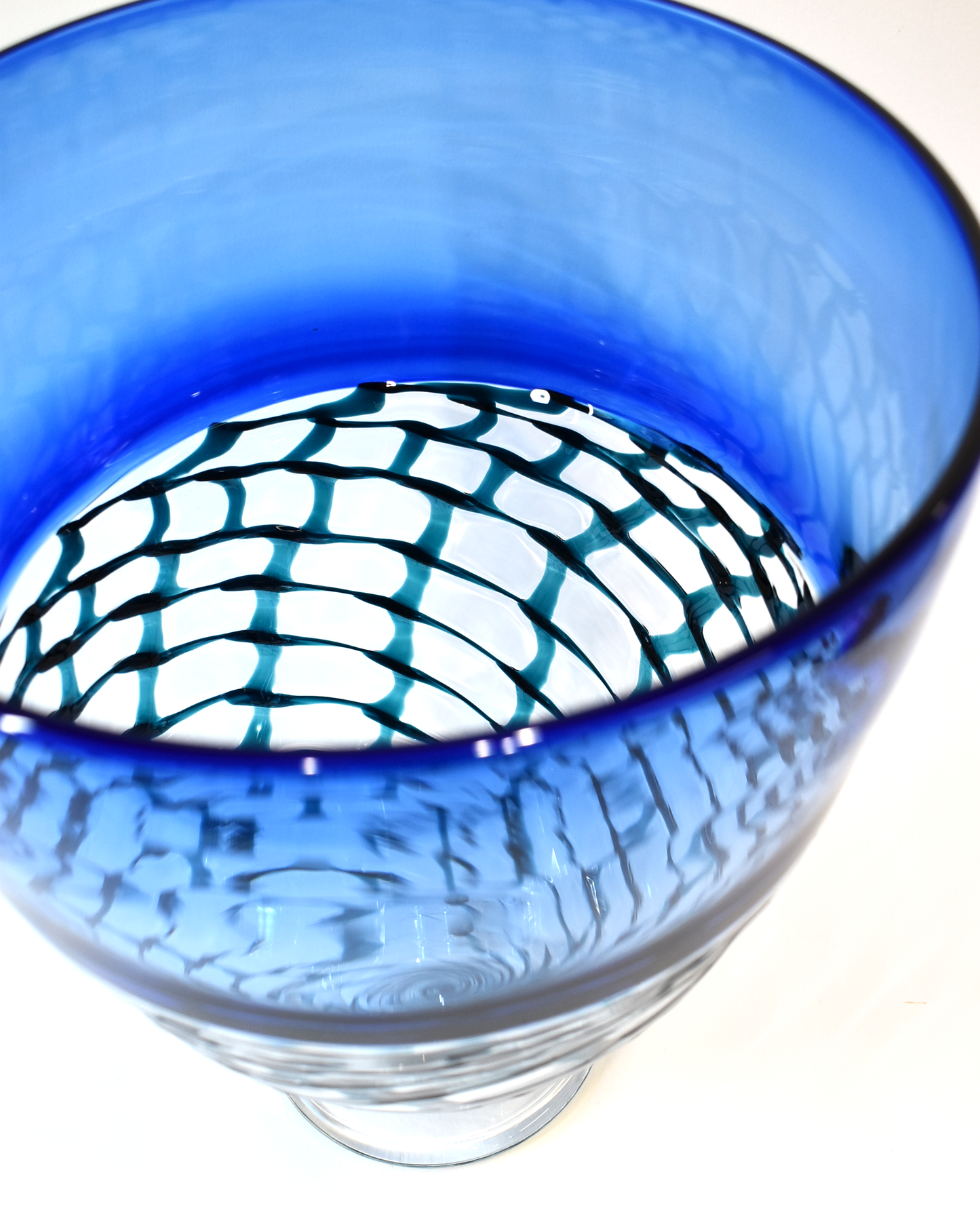 Blue Open Lattice Vase