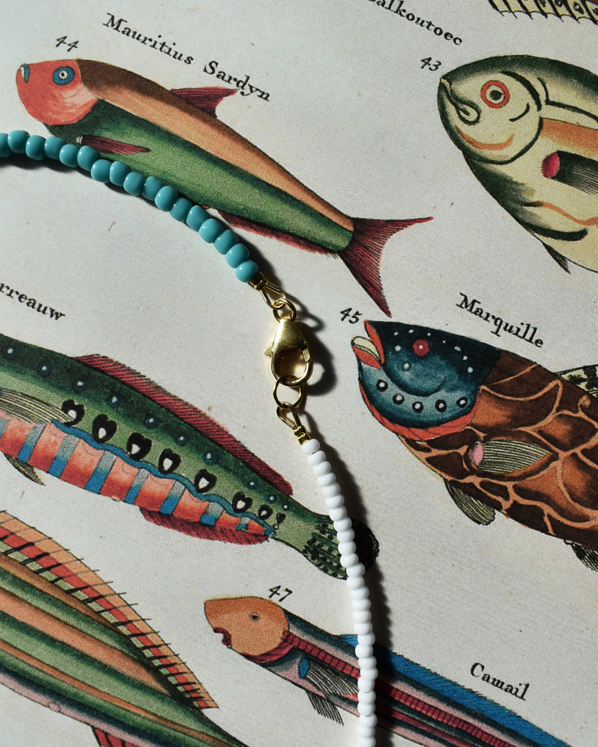 'The Harbour Catch' Fish Bead Necklace