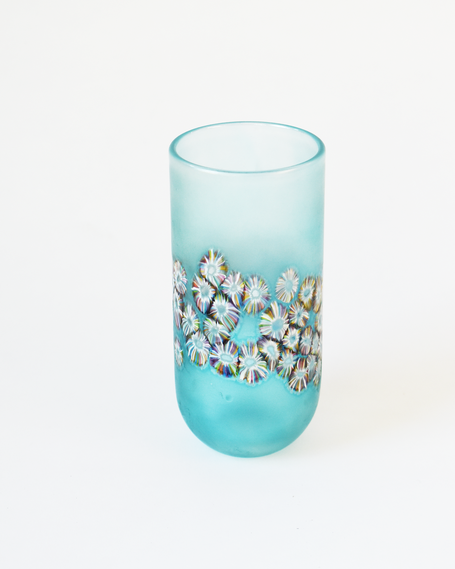 Aqua Flotsam Cylindrical Vase