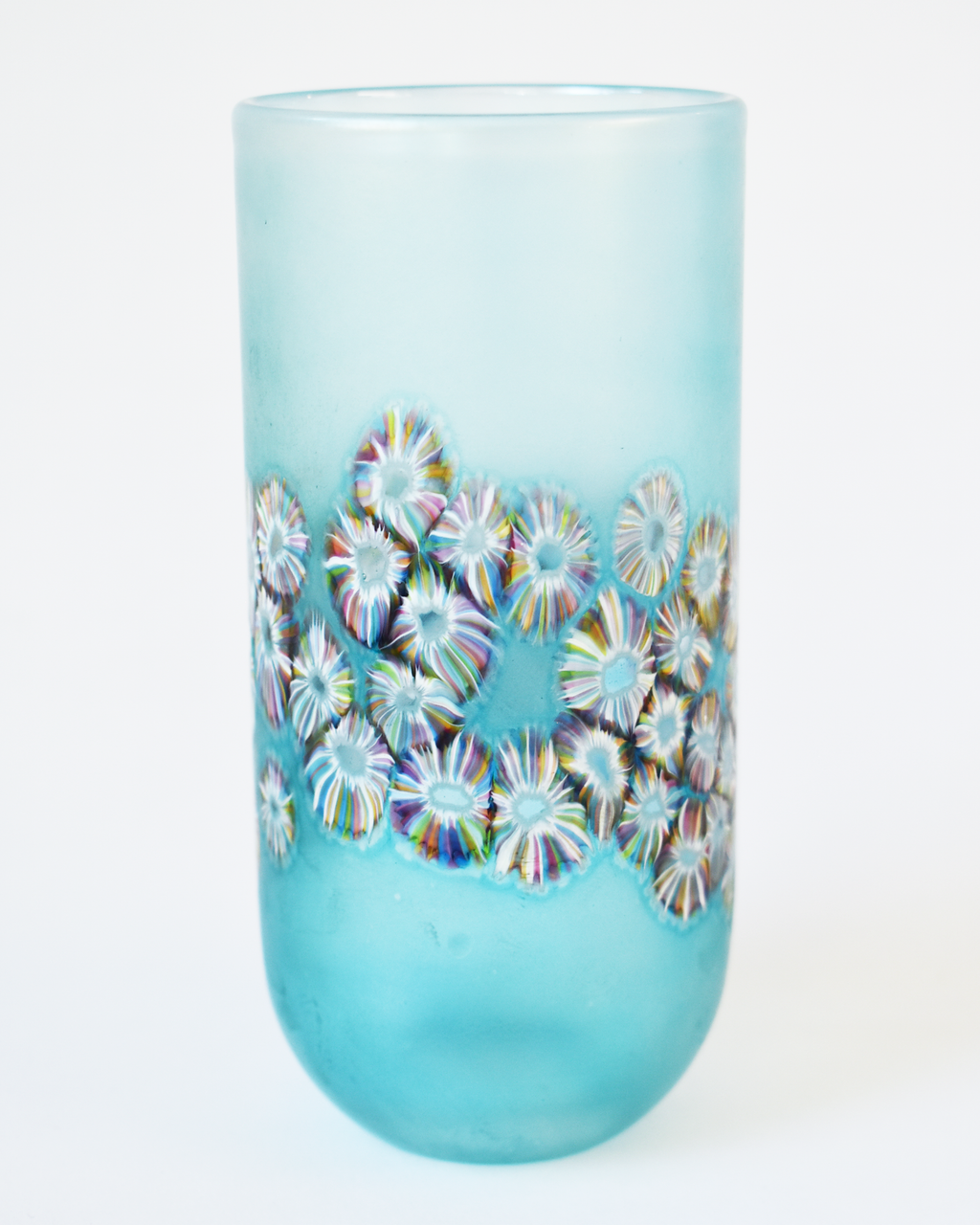 Aqua Flotsam Cylindrical Vase