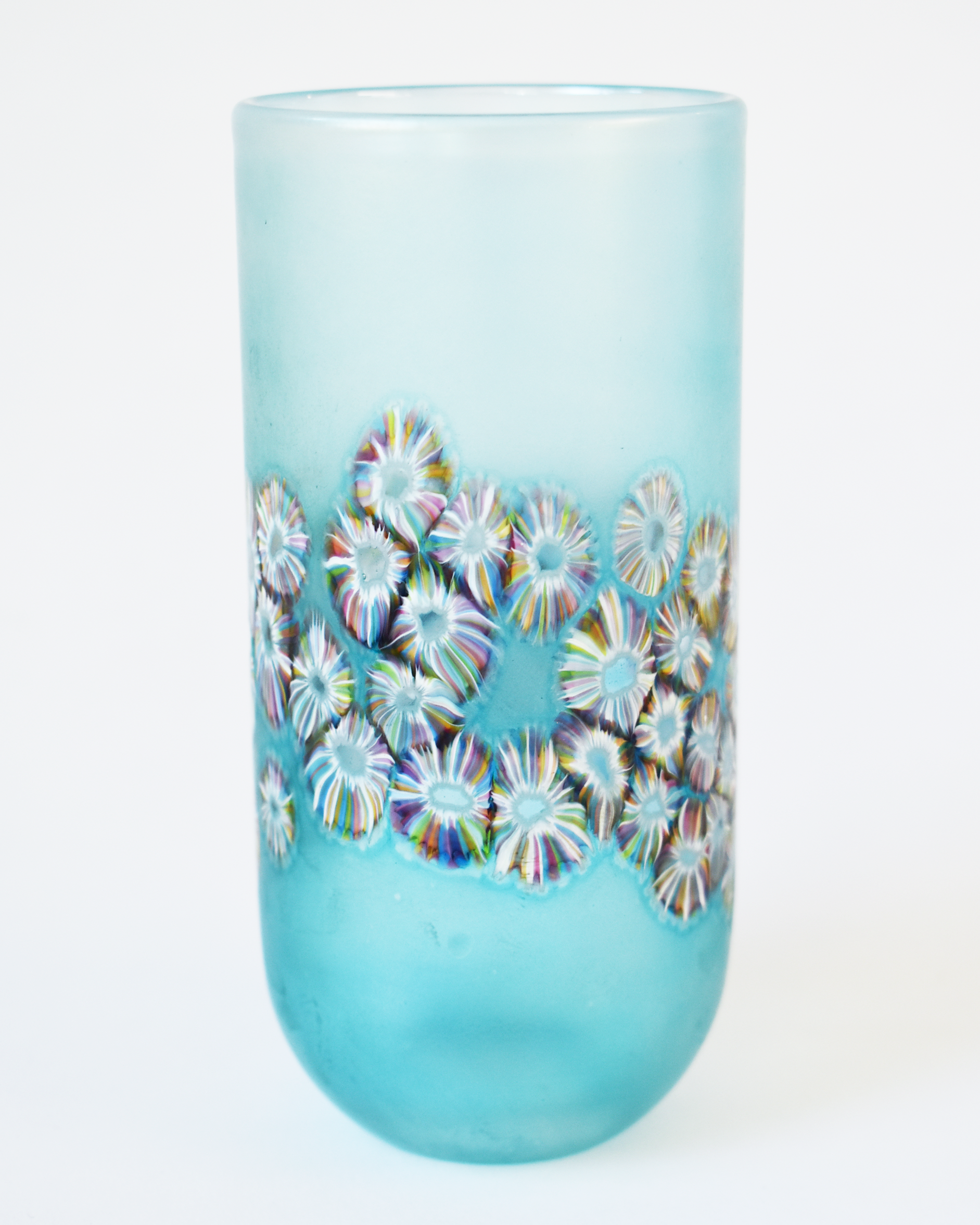 Aqua Flotsam Cylindrical Vase