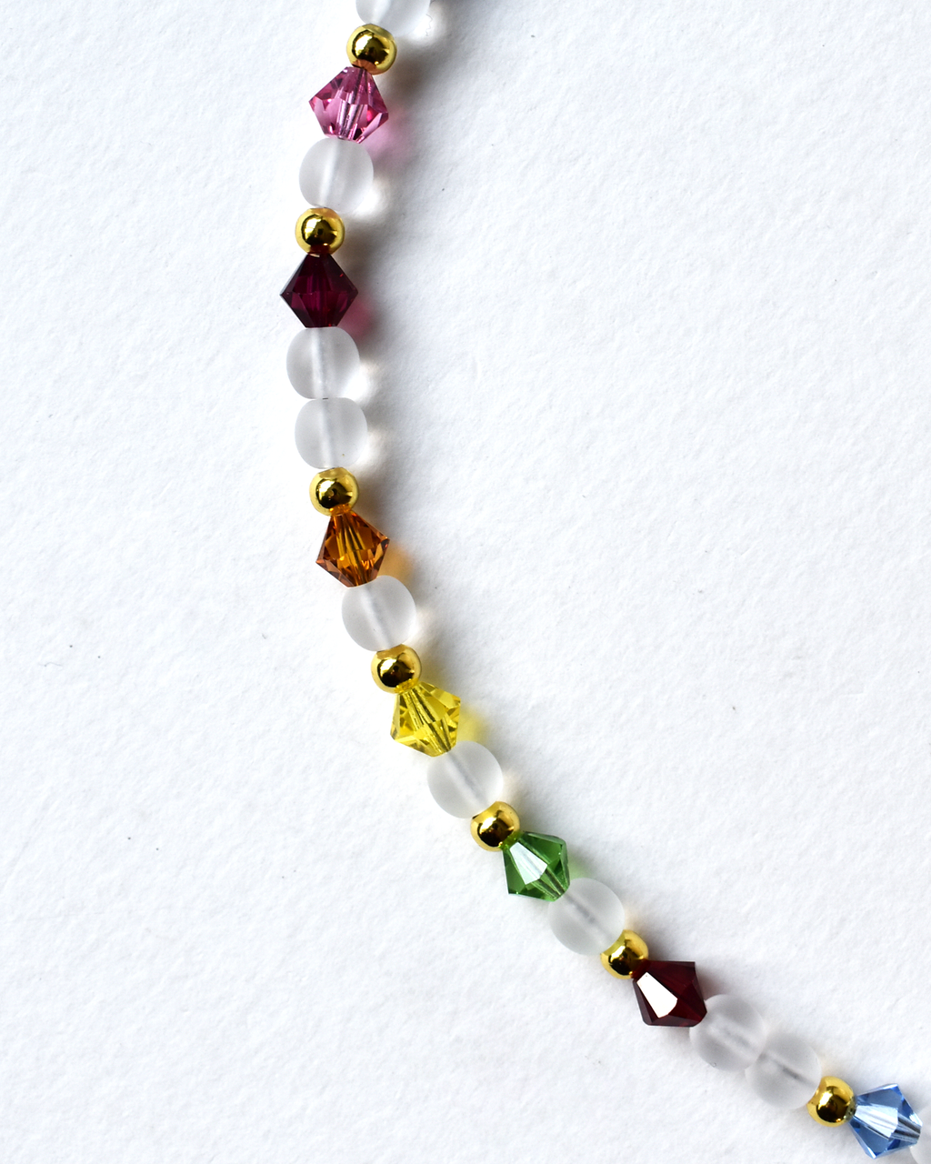 'Frosted Rainbow' Short Beaded Necklace