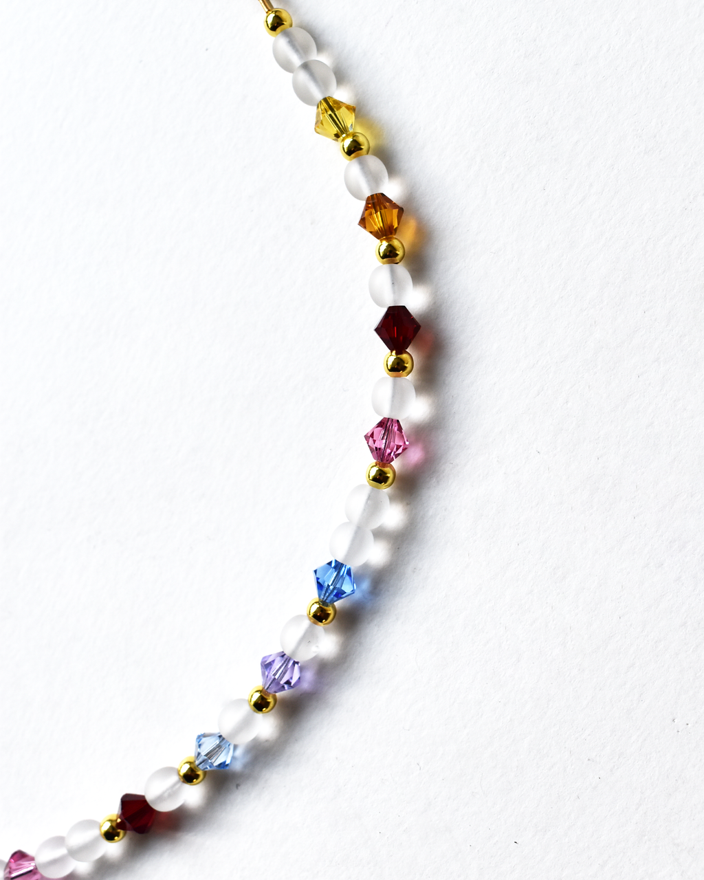 'Frosted Rainbow' Short Beaded Necklace