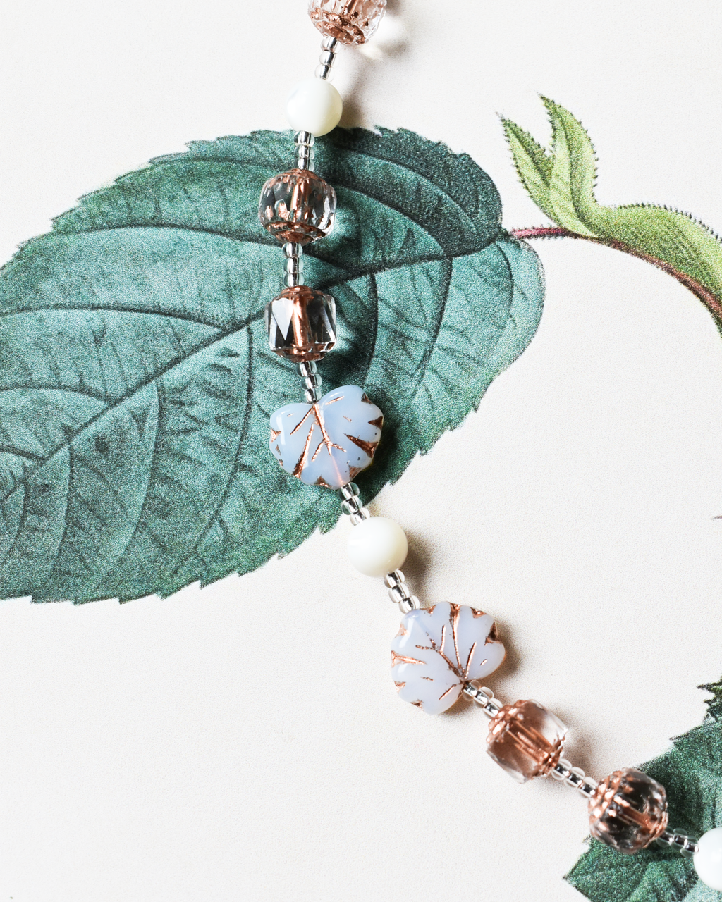 'Rose Garden' Mother of Pearl Bead Necklace