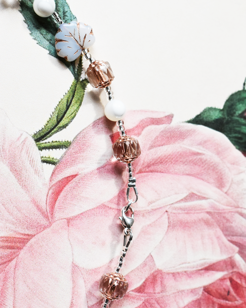 'Rose Garden' Mother of Pearl Bead Necklace
