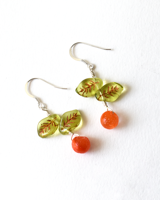 'Summer Oranges' Drop Hook Earrings