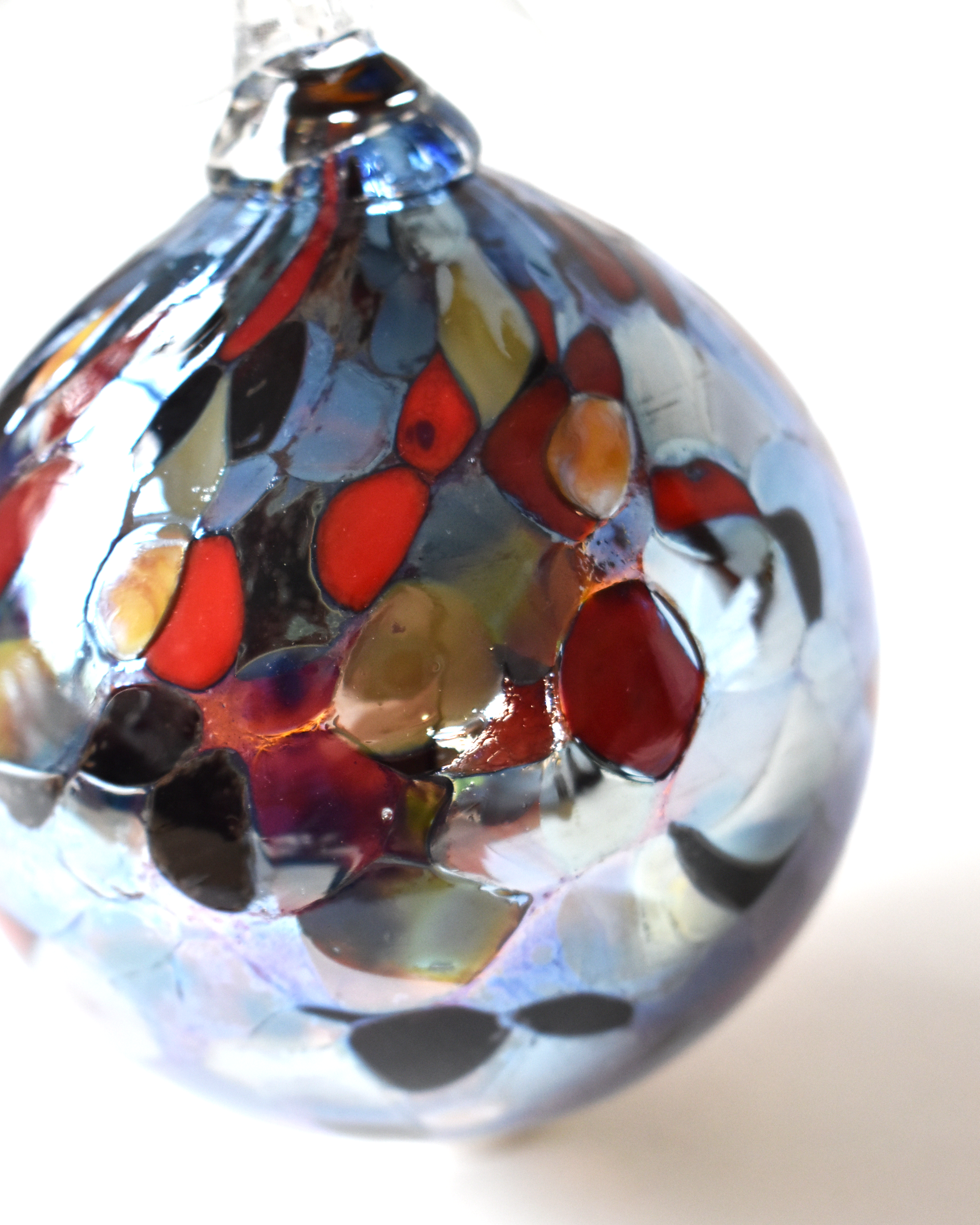 Metallic "Carnival Confetti" Glass Bauble