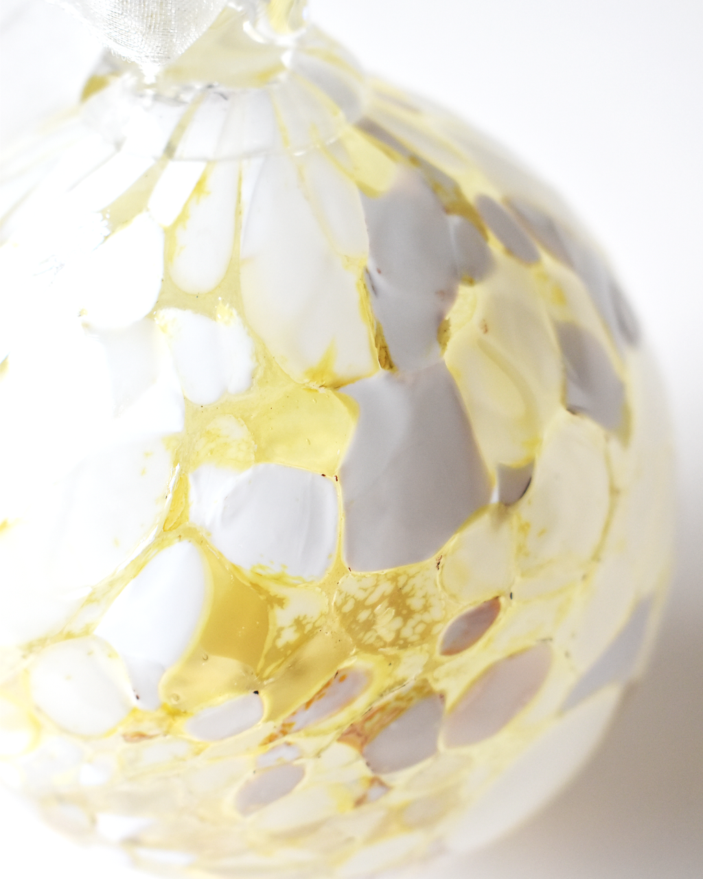 "Pale Sunshine" Confetti Mouthblown Glass Bauble