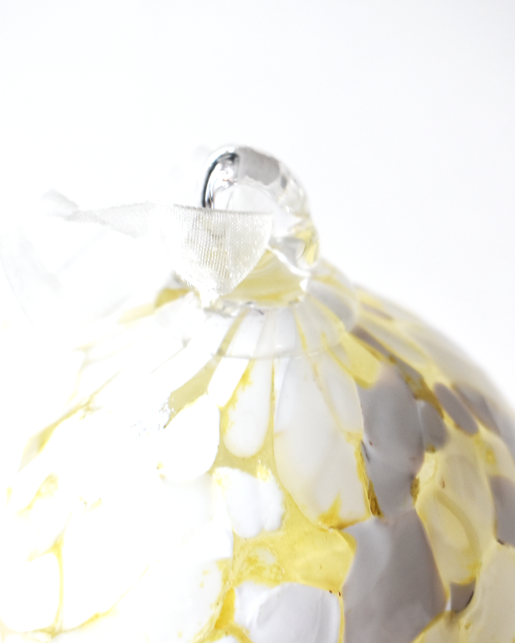 "Pale Sunshine" Confetti Mouthblown Glass Bauble