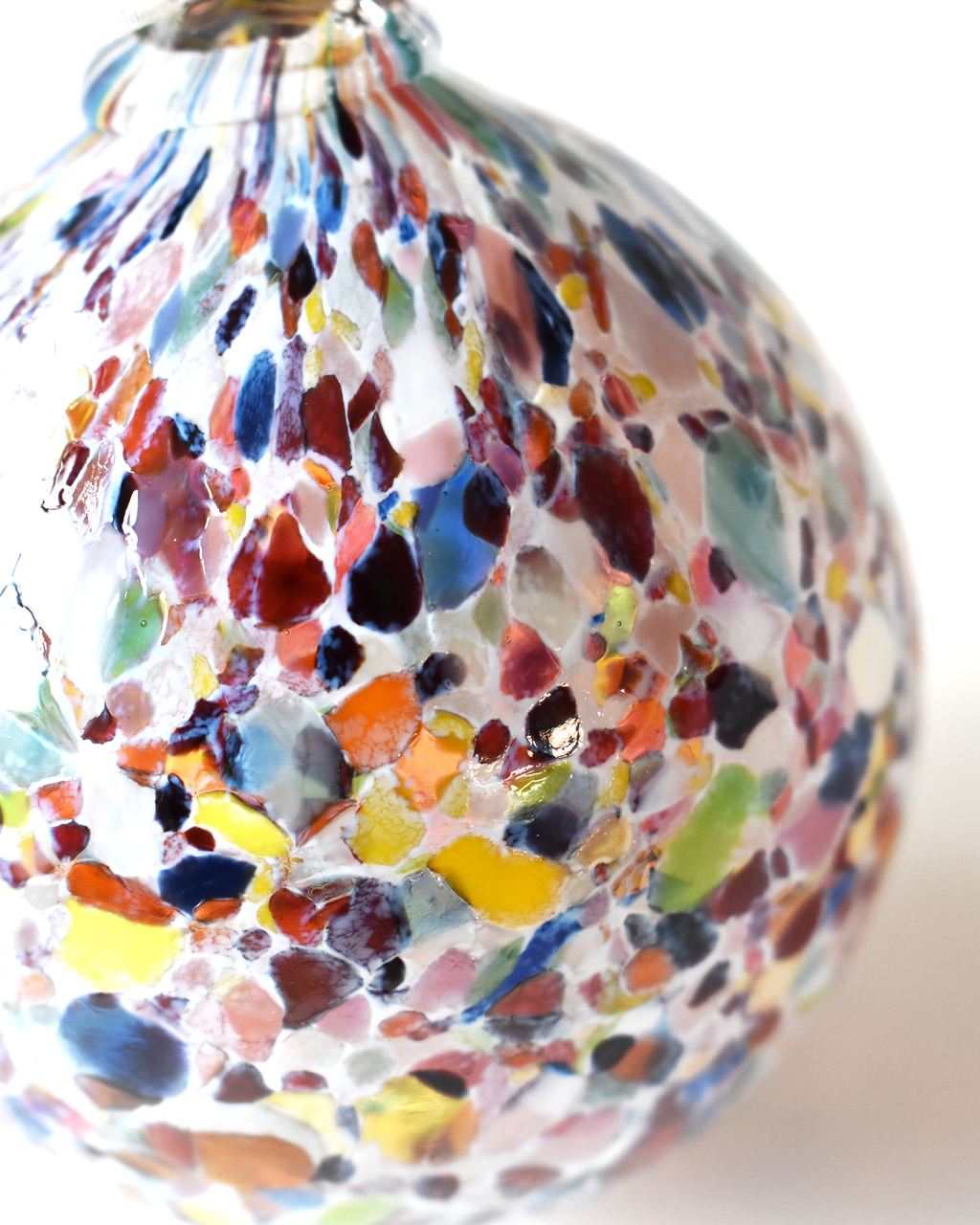 Colourful “Gaudi” Confetti Mouthblown Glass Bauble